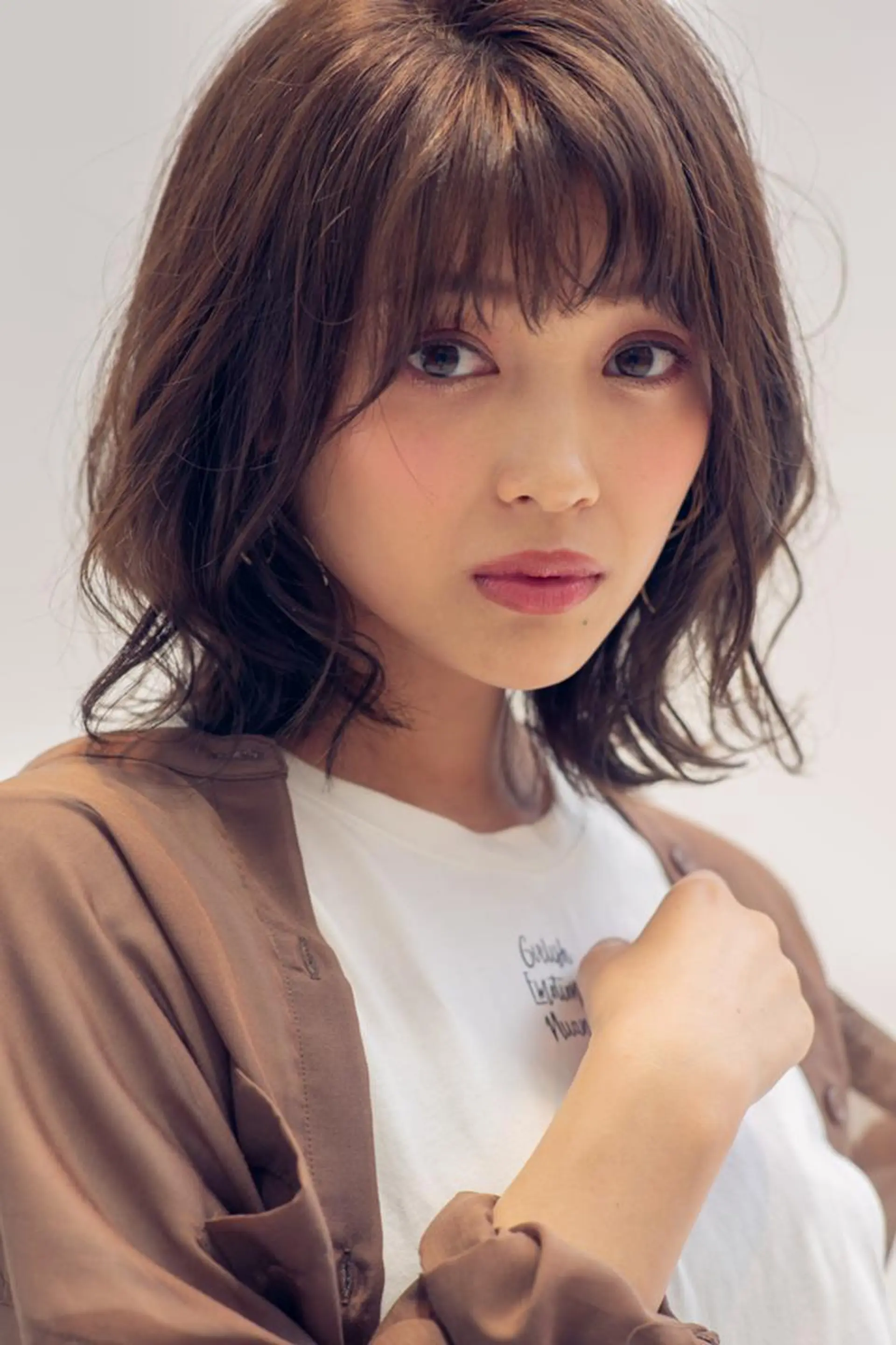 ミディアム カット ヘアカラー トリートメント 艶カラー/髪質改善/ はかまた🕊️のヘアスタイル