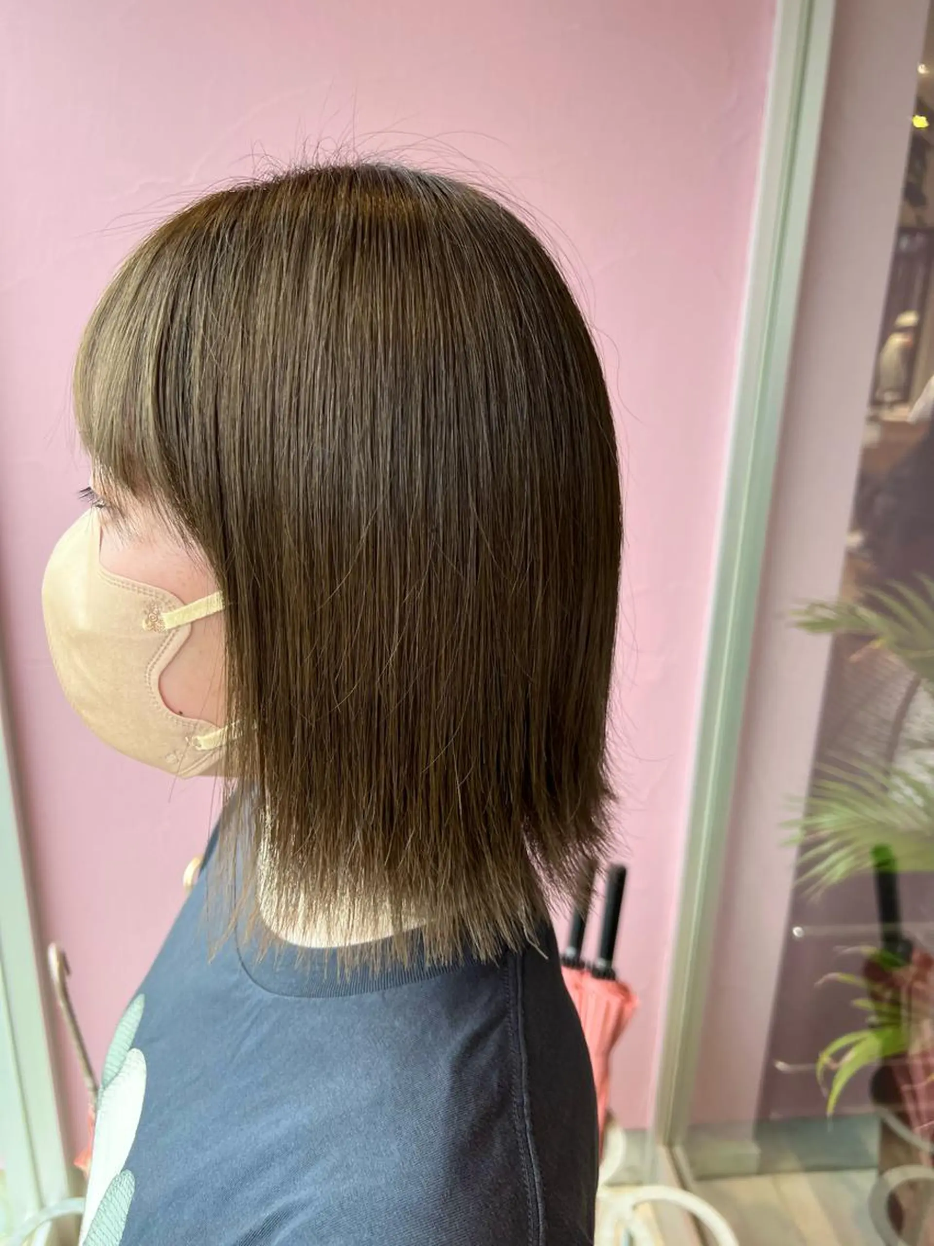 ミディアム カラー アッシュ 黒髪 ブリーチ ブルーカラー ブルーブラック 🌿寄り添い型美容師 🌿yuiのヘアスタイル