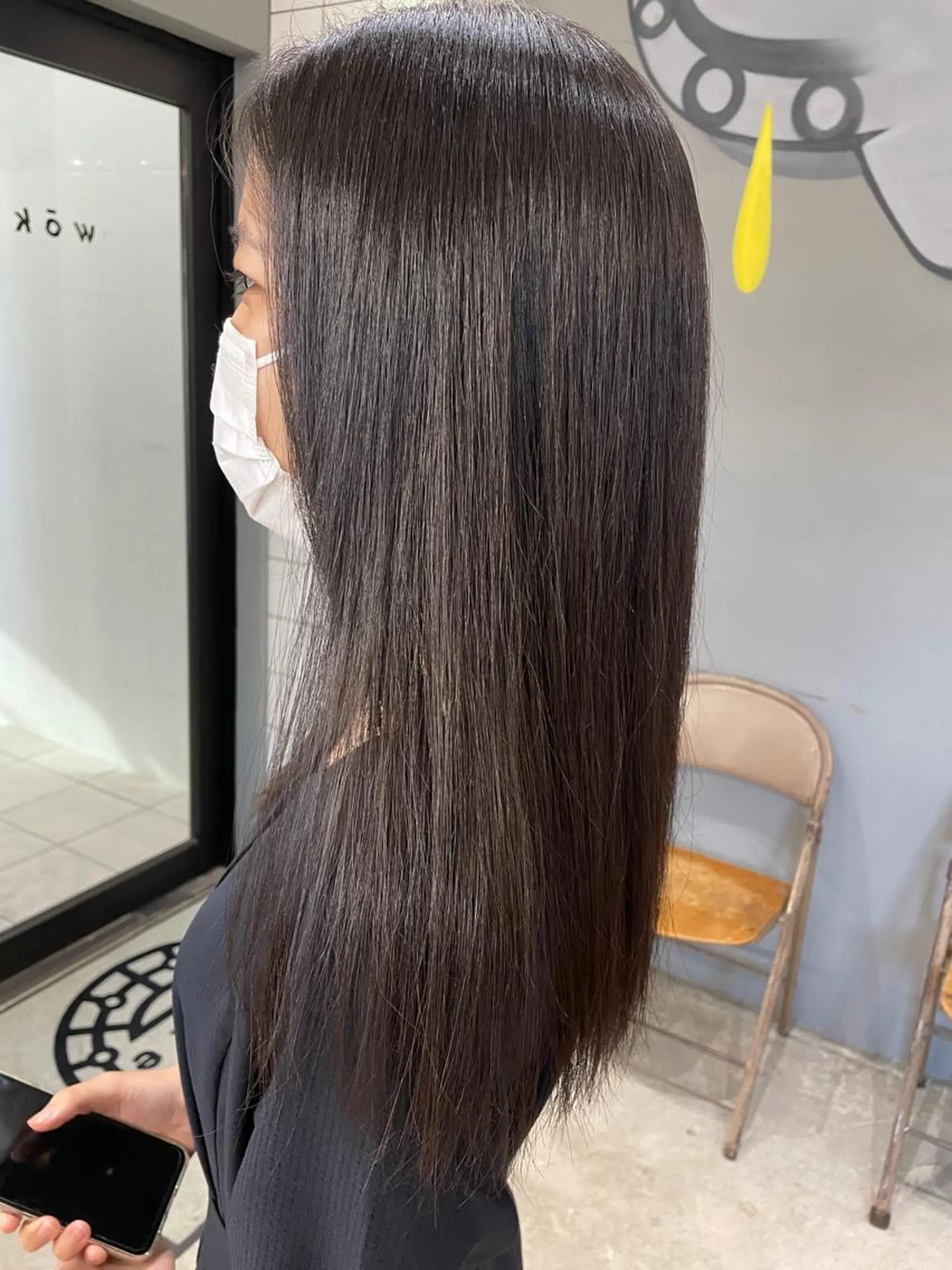 ロング 酸性ストレート メンズ専門サロン wokeのヘアスタイル