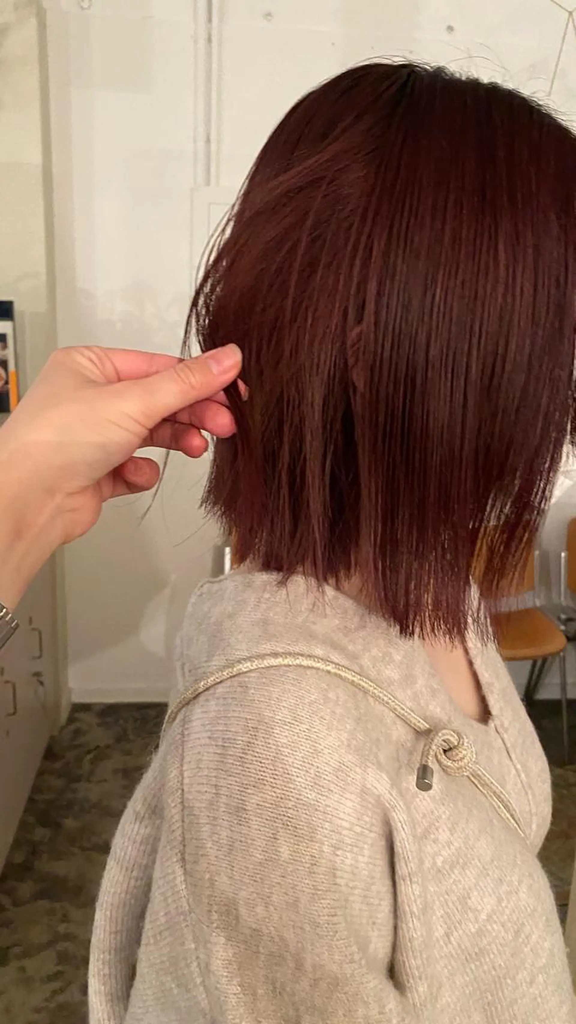 ミディアム カラー 原 瑞希のヘアスタイル