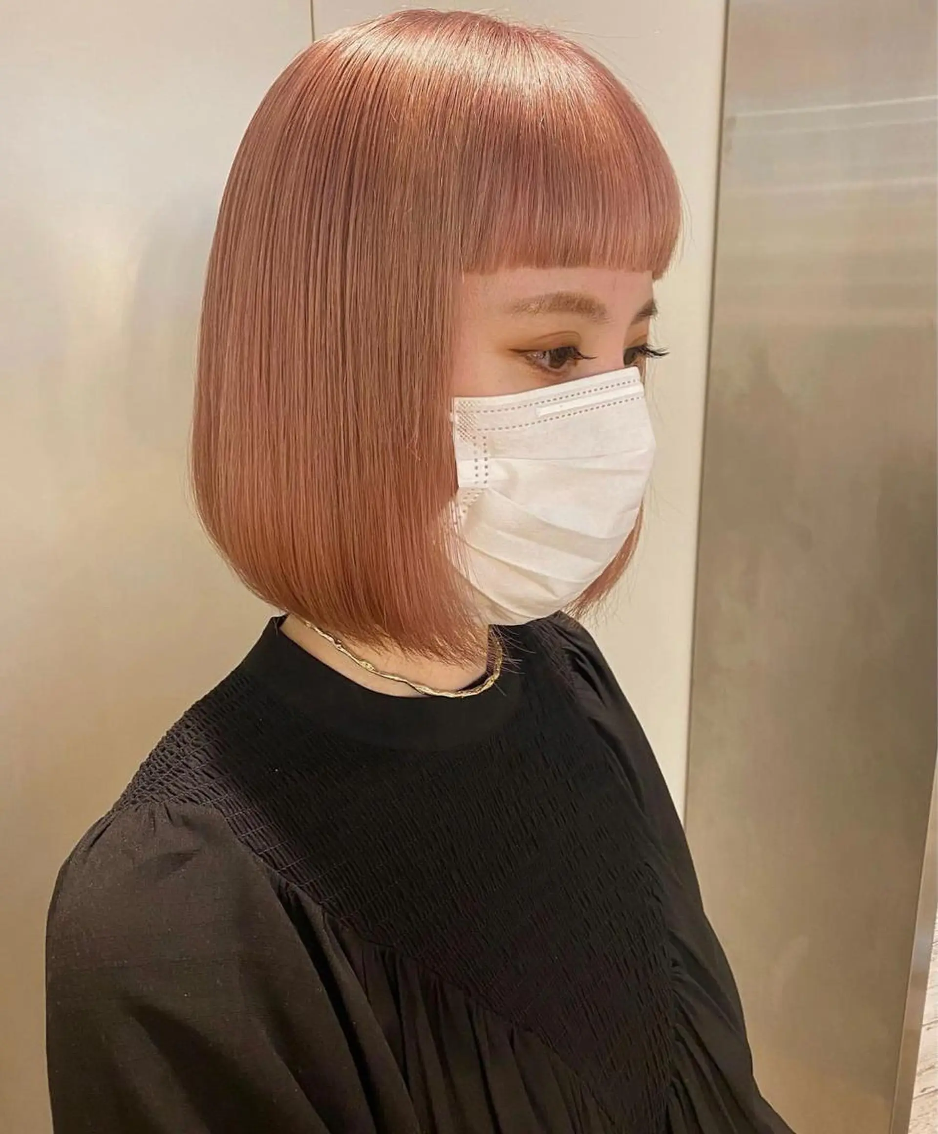 ミディアム カラー ピンクカラー 遠藤沙也加 /レイヤーカットのヘアスタイル