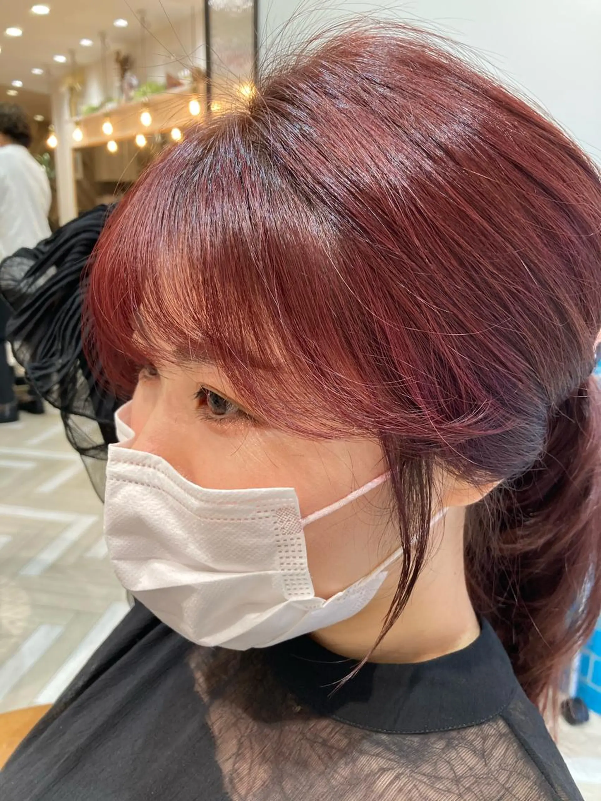 ロング 顔まわりレイヤー 韓国風ヘア レイヤーカット おくれ毛 シースルーバング カット ヘアセット Loom .by Sea  ルームバイシー所属・レイヤー/前髪/ 韓国/CHIHIROのヘアスタイル