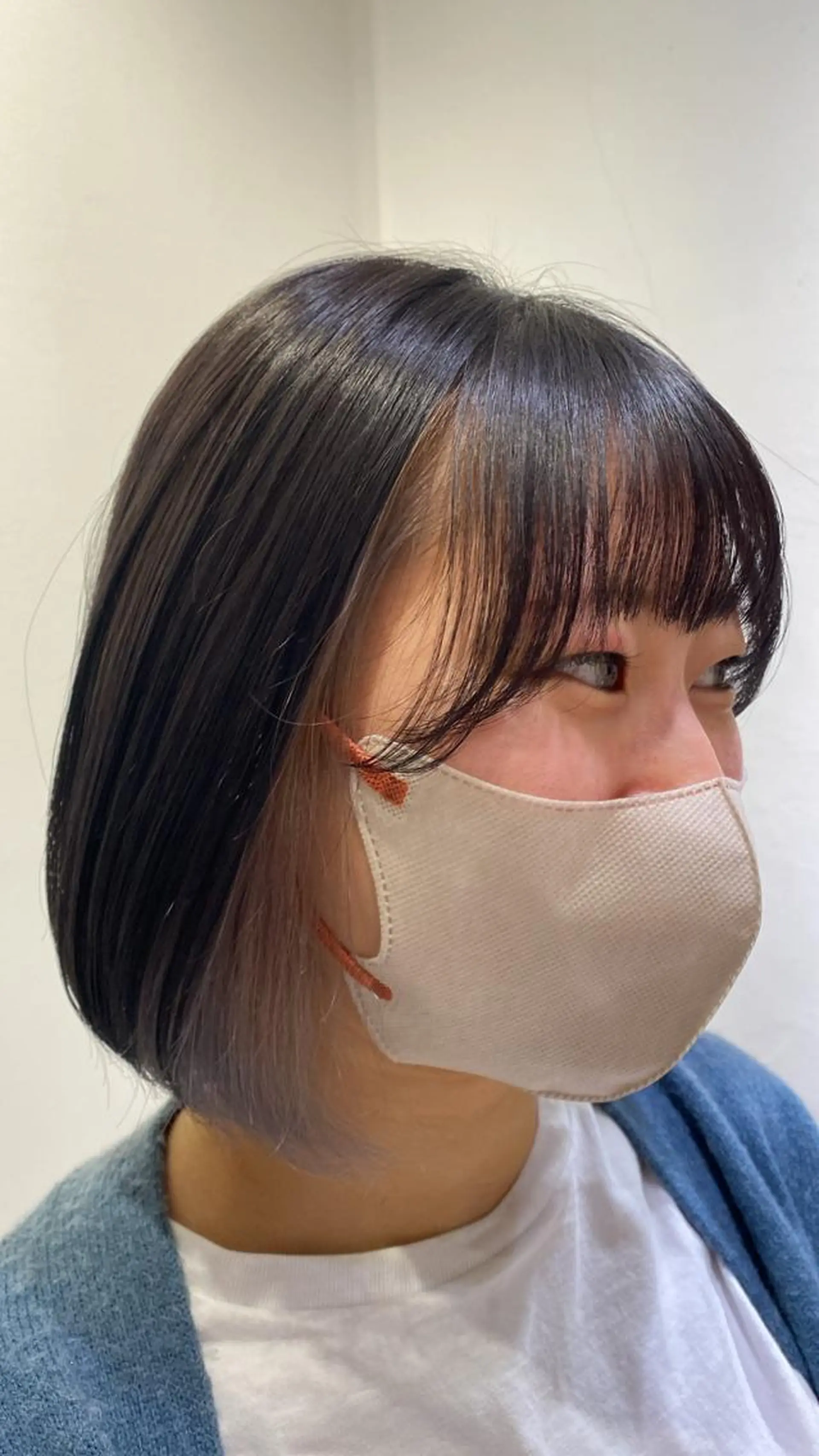 ミディアム カラー インナーカラー ボブ ナルカワ アユミのヘアスタイル