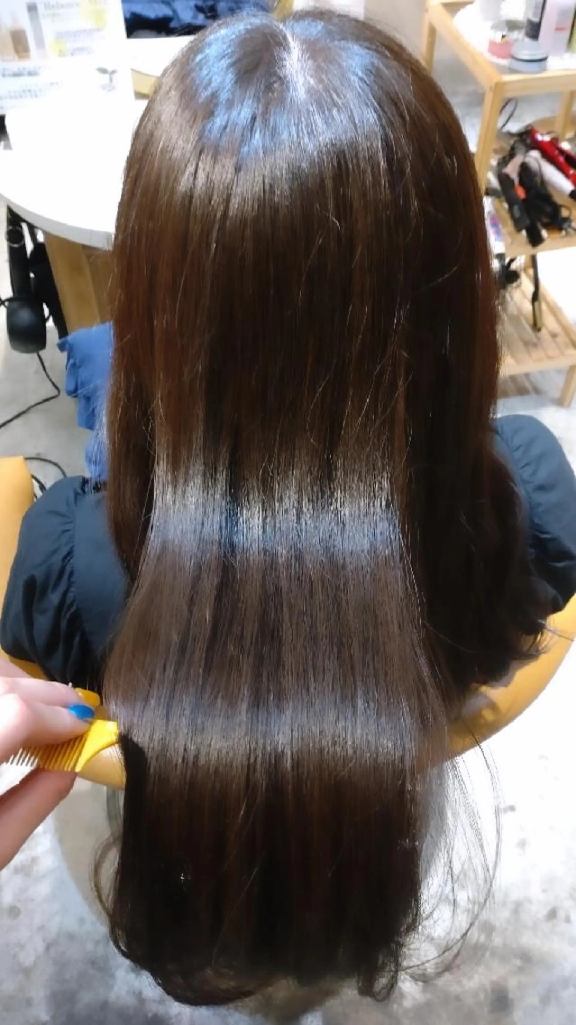 ロング カット ヘアカラー 縮毛矯正 トリートメント 縮毛矯正/レイヤー 💎やまもとちひろのヘアスタイル