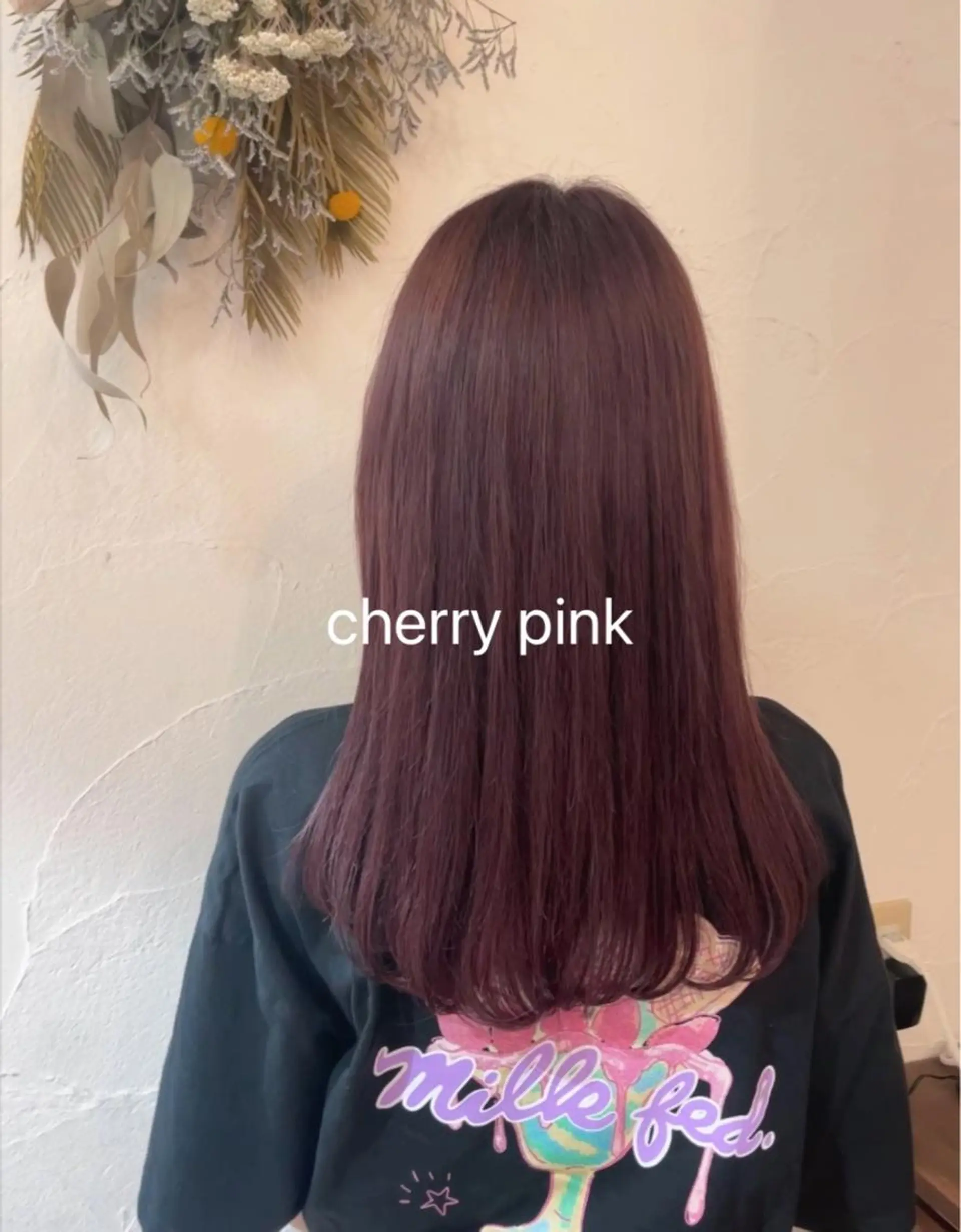 セミロング カラー ヘアアレンジ ブリーチ ブリーチなしカラー ピンクカラー トリートメント Hair muse'e所属・加藤 愛鈴のヘアスタイル