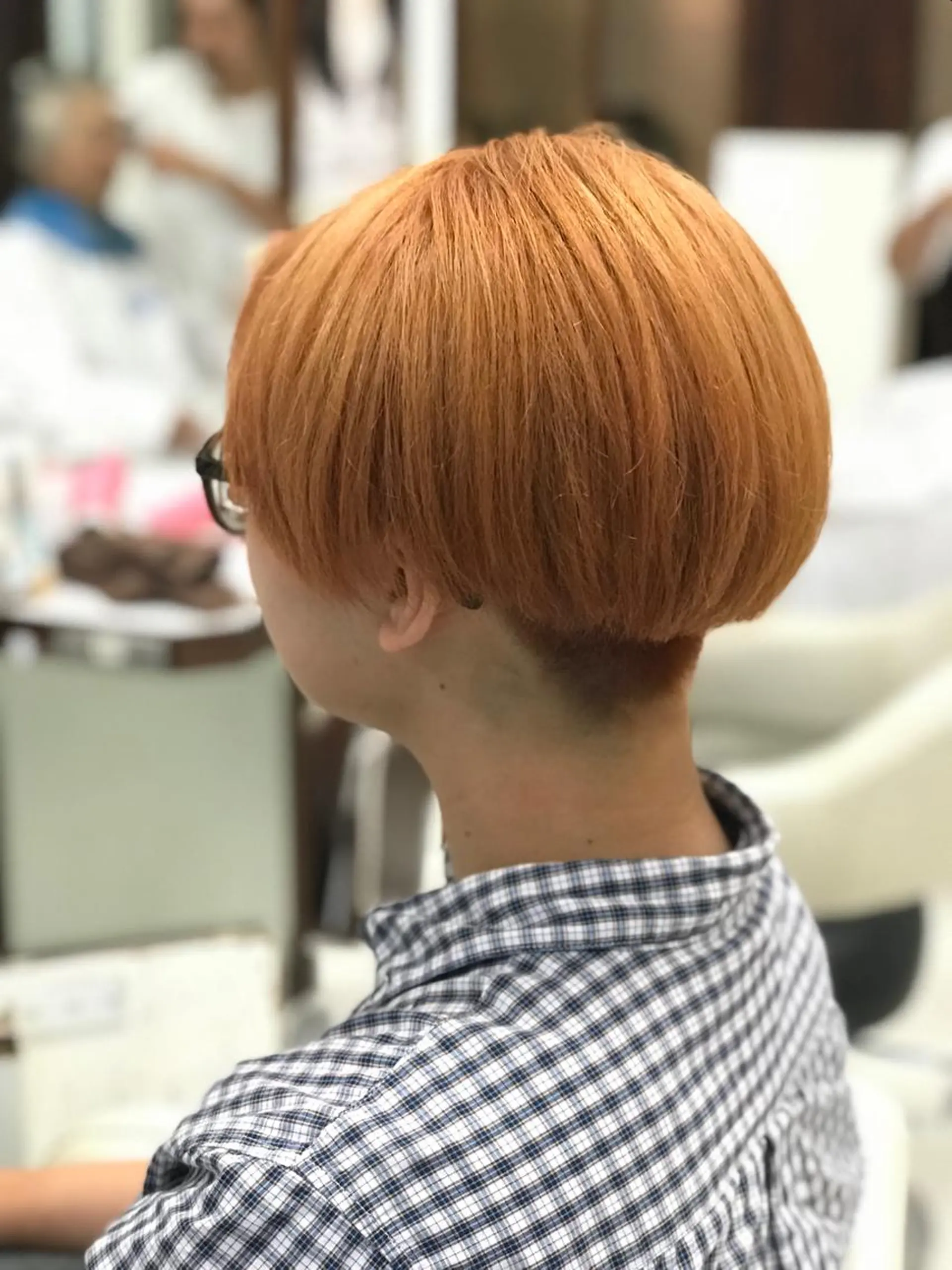 ショート カラー オレンジ 韓国風ヘア 髪質改善×METEO 店長 貞松直也のヘアスタイル