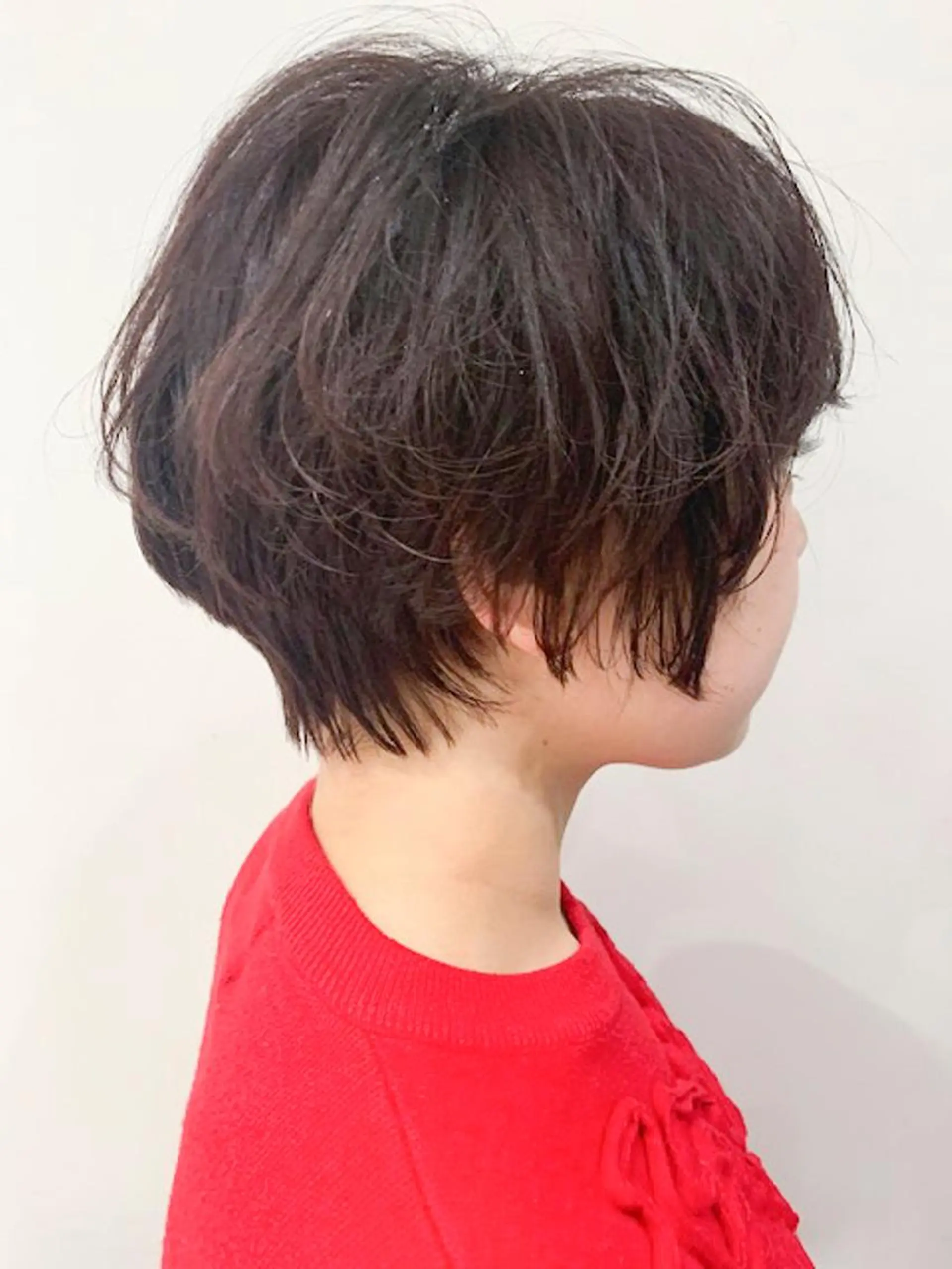 ショート パープルカラー ショートヘア nuu所属・💜ショート💜 ウルフ、ボブ二色亜美のヘアスタイル