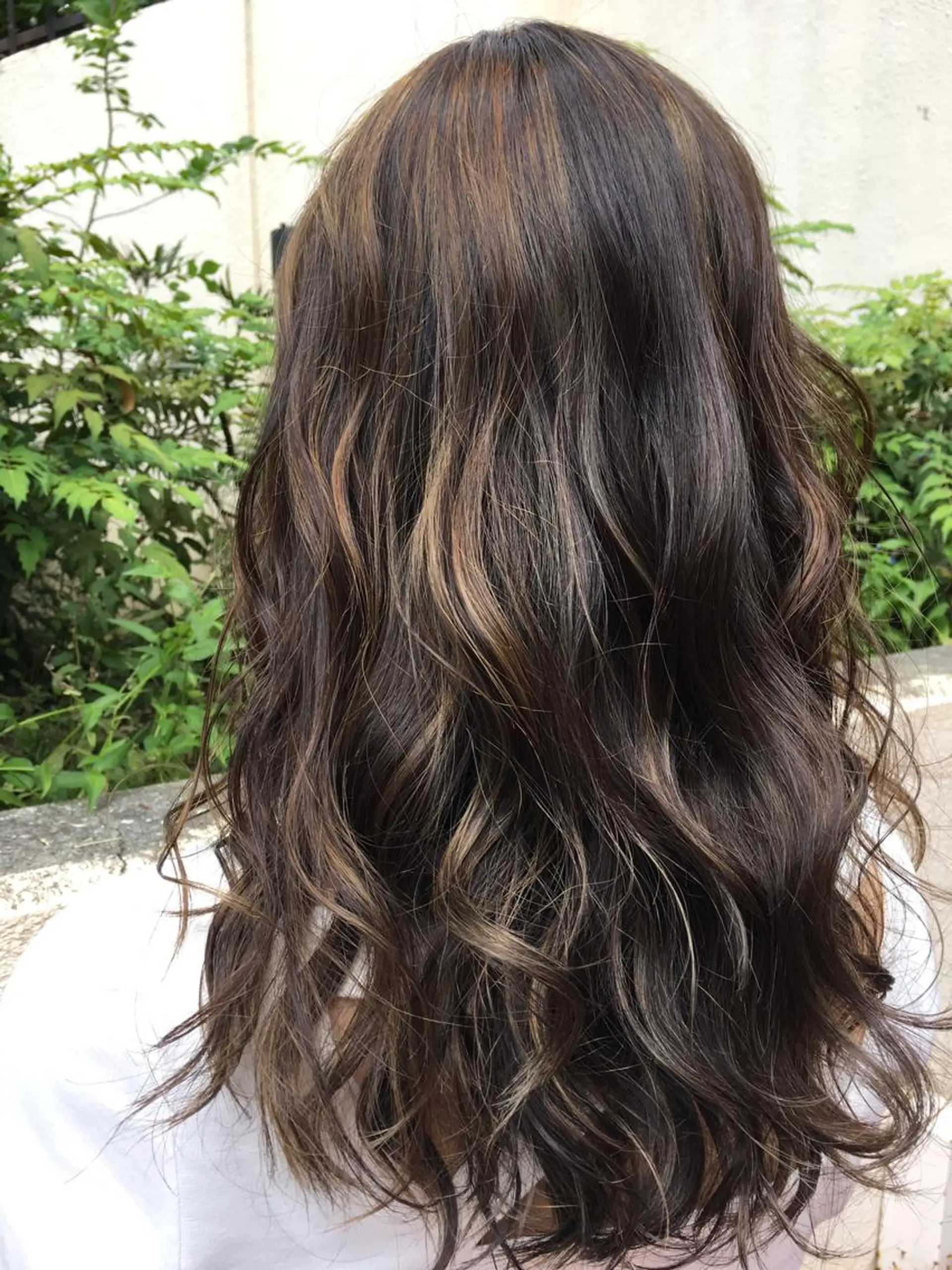 セミロング カラー パーマ ヘアアレンジ きむえり/髪質改善 /セット/カラーのヘアスタイル