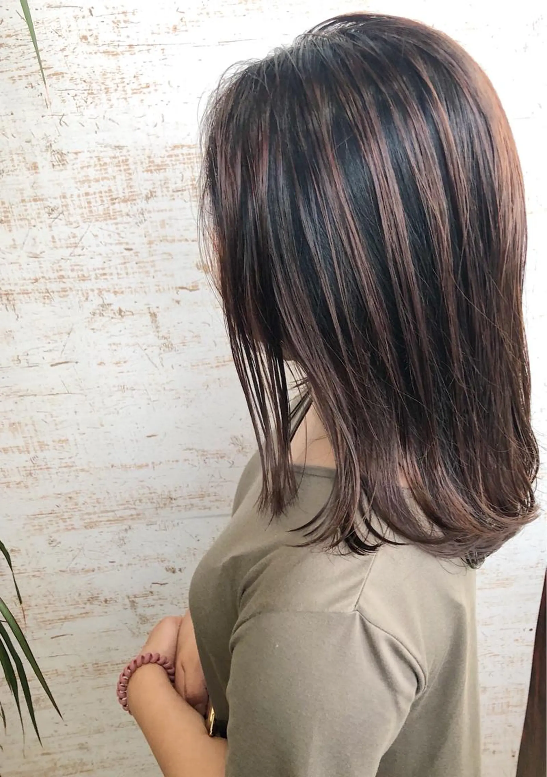 セミロング カラー ケアブリーチ /髪質 改善/古橋圭史郎のヘアスタイル