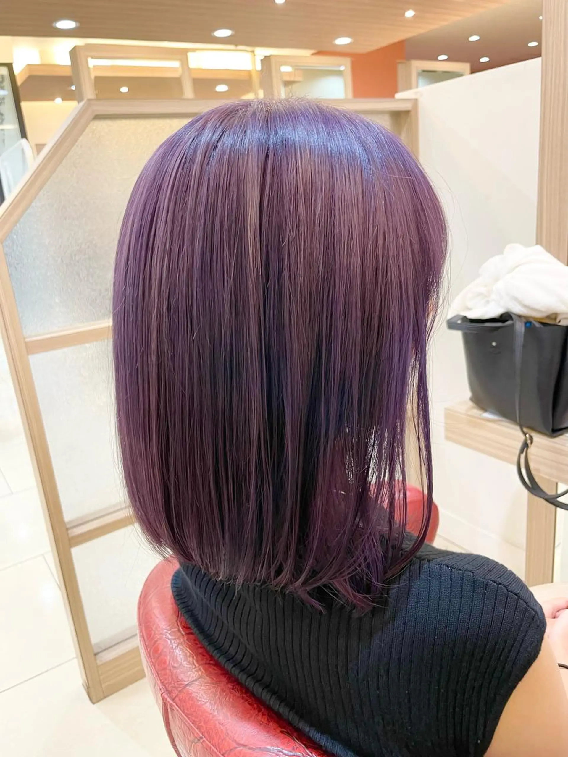 ミディアム カラー プログレス小平小川所属・フェザー/波巻き 雫石大夢のヘアスタイル