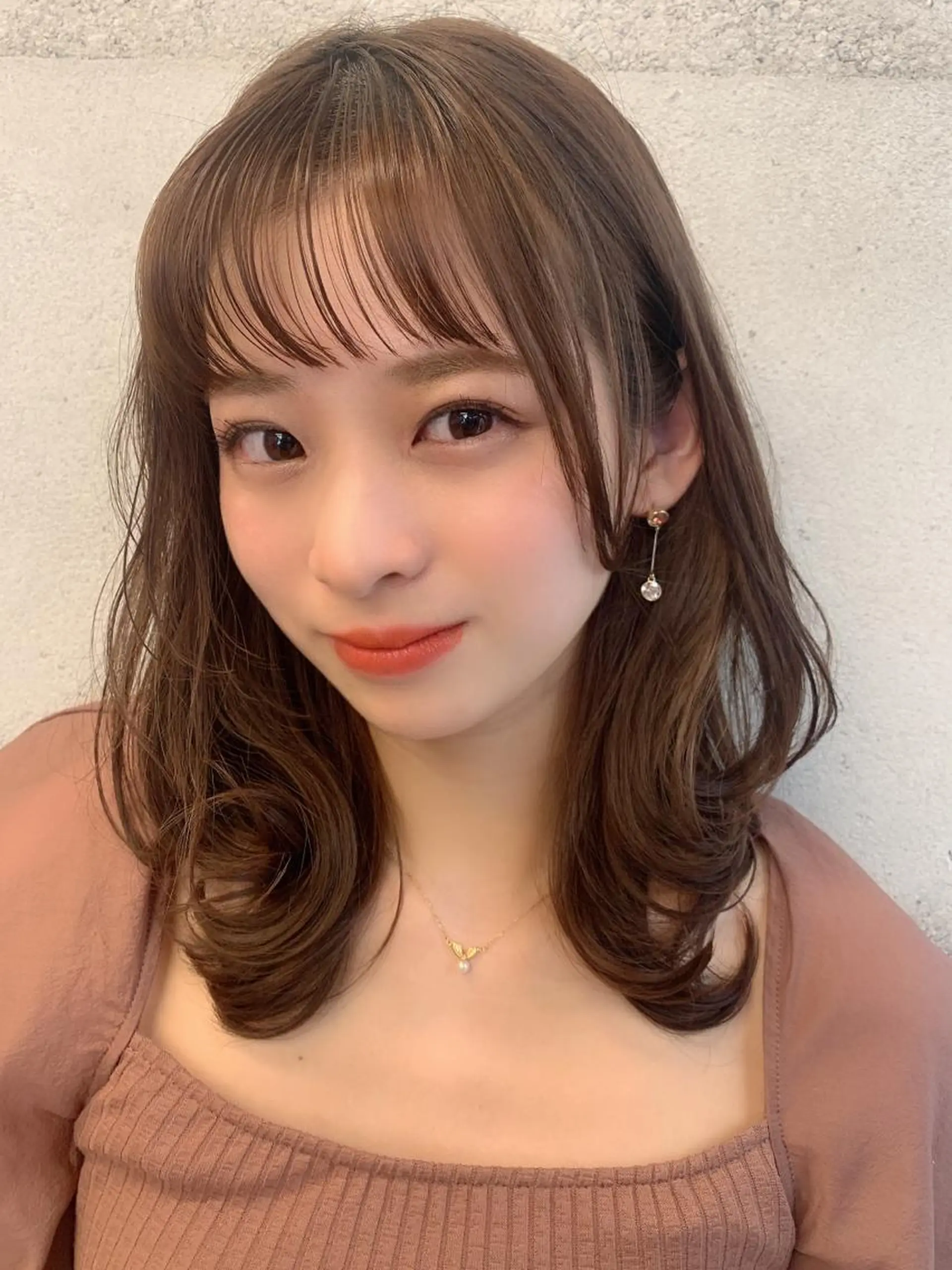 ミディアム カラー 透明感/オリーブ/ グレージュ/YUKAのヘアスタイル