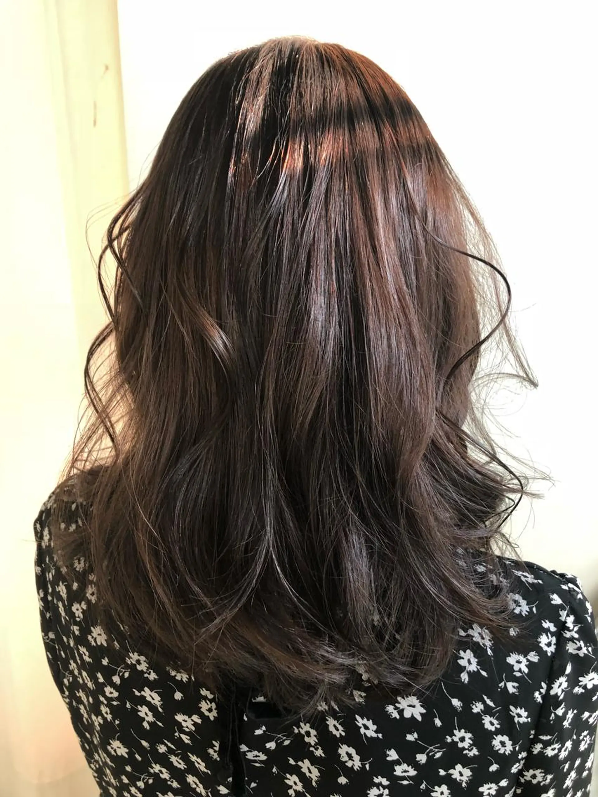 セミロング カラー ヘアアレンジ グレージュ イルミナカラー バイオレットカラー バイオレットグレージュ カット ヘアカラー *ヘッドスパ* 保田 遥*のヘアスタイル