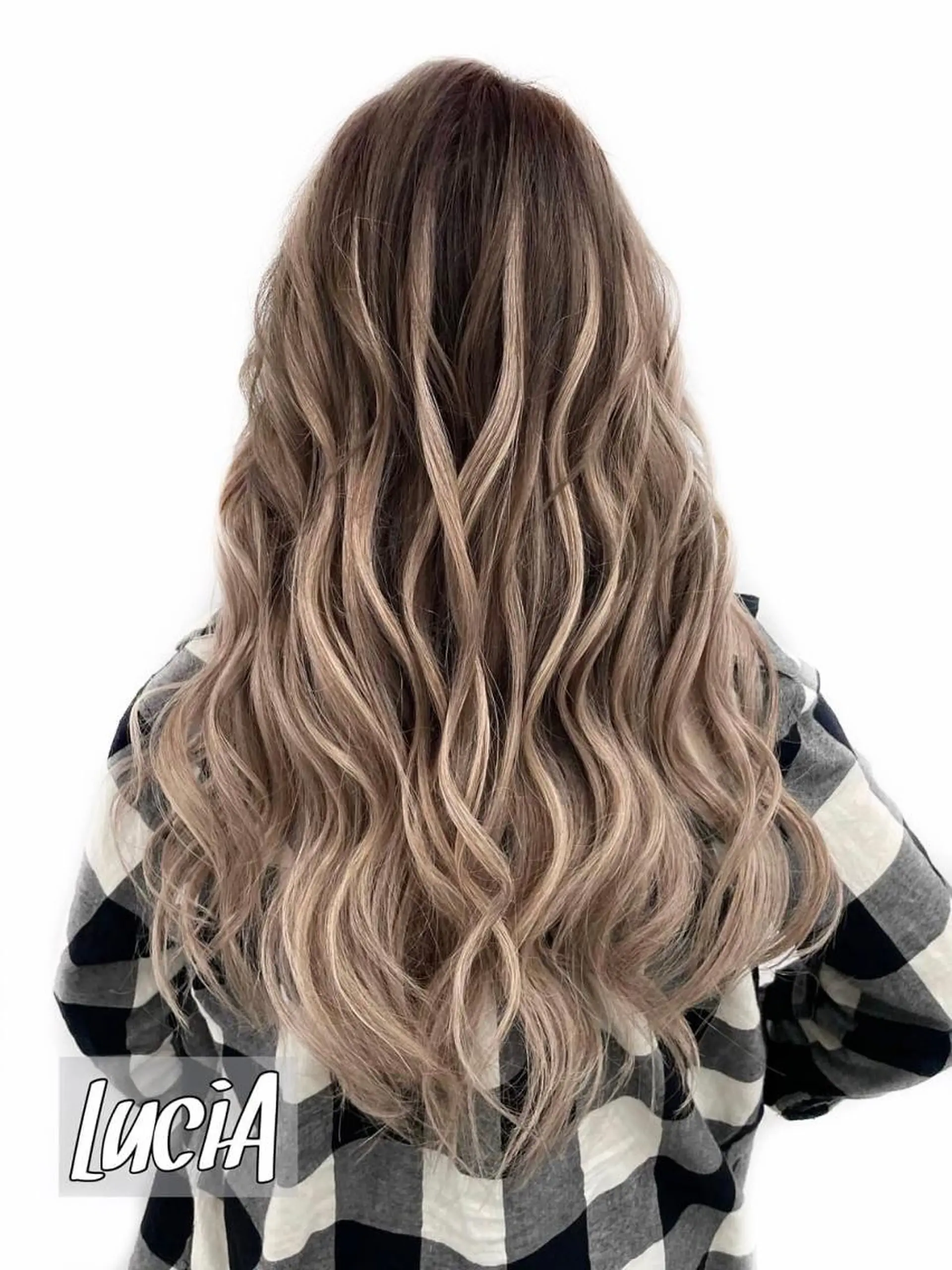 ロング ヘアアレンジ カラー MISAKIエクステ ブリーチ\5900のヘアスタイル