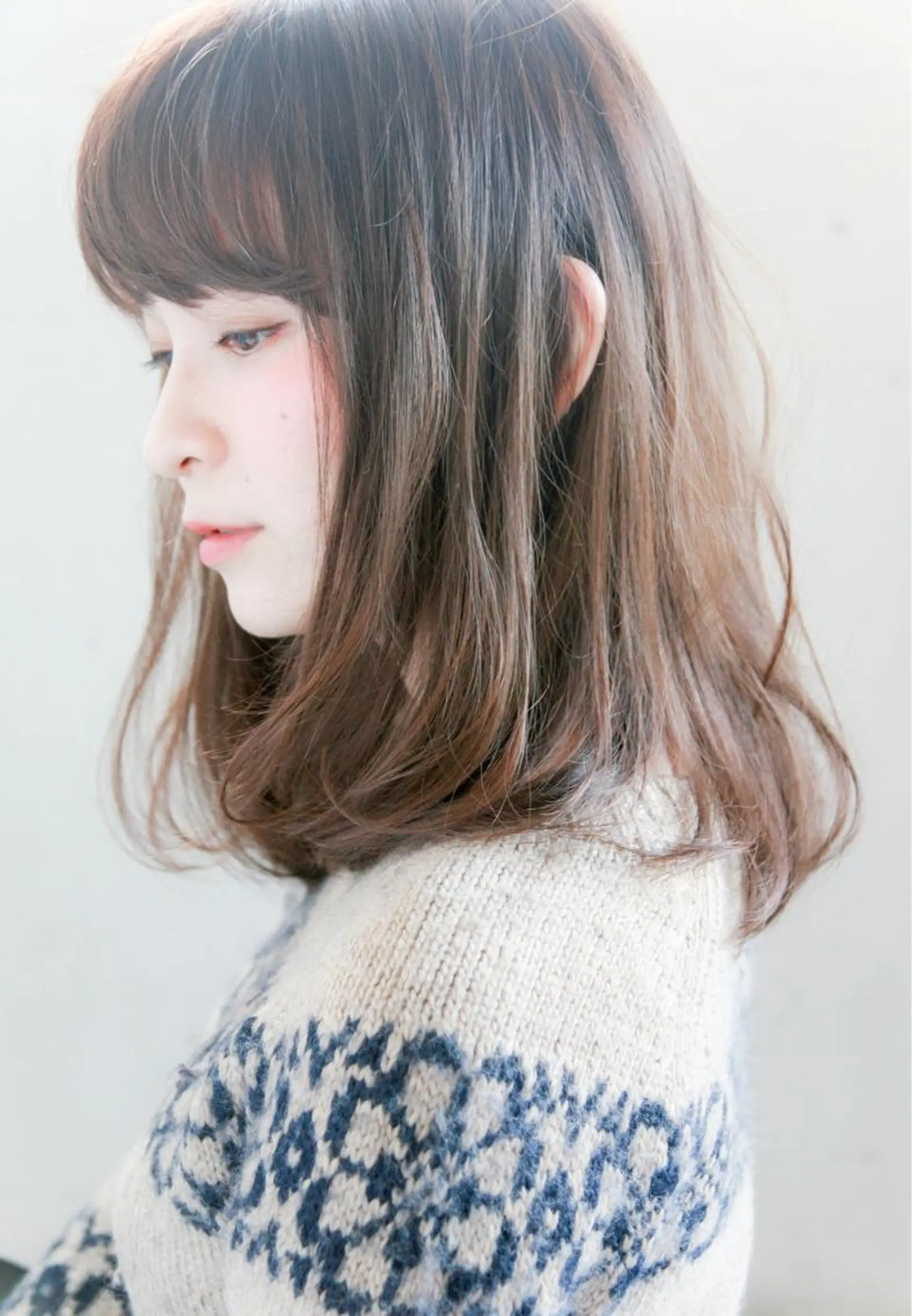 ミディアム カット ヘアカラー トリートメント 代官山/恵比寿所属・髪質改善/縮毛矯正 専門　代官山/恵比寿のヘアスタイル