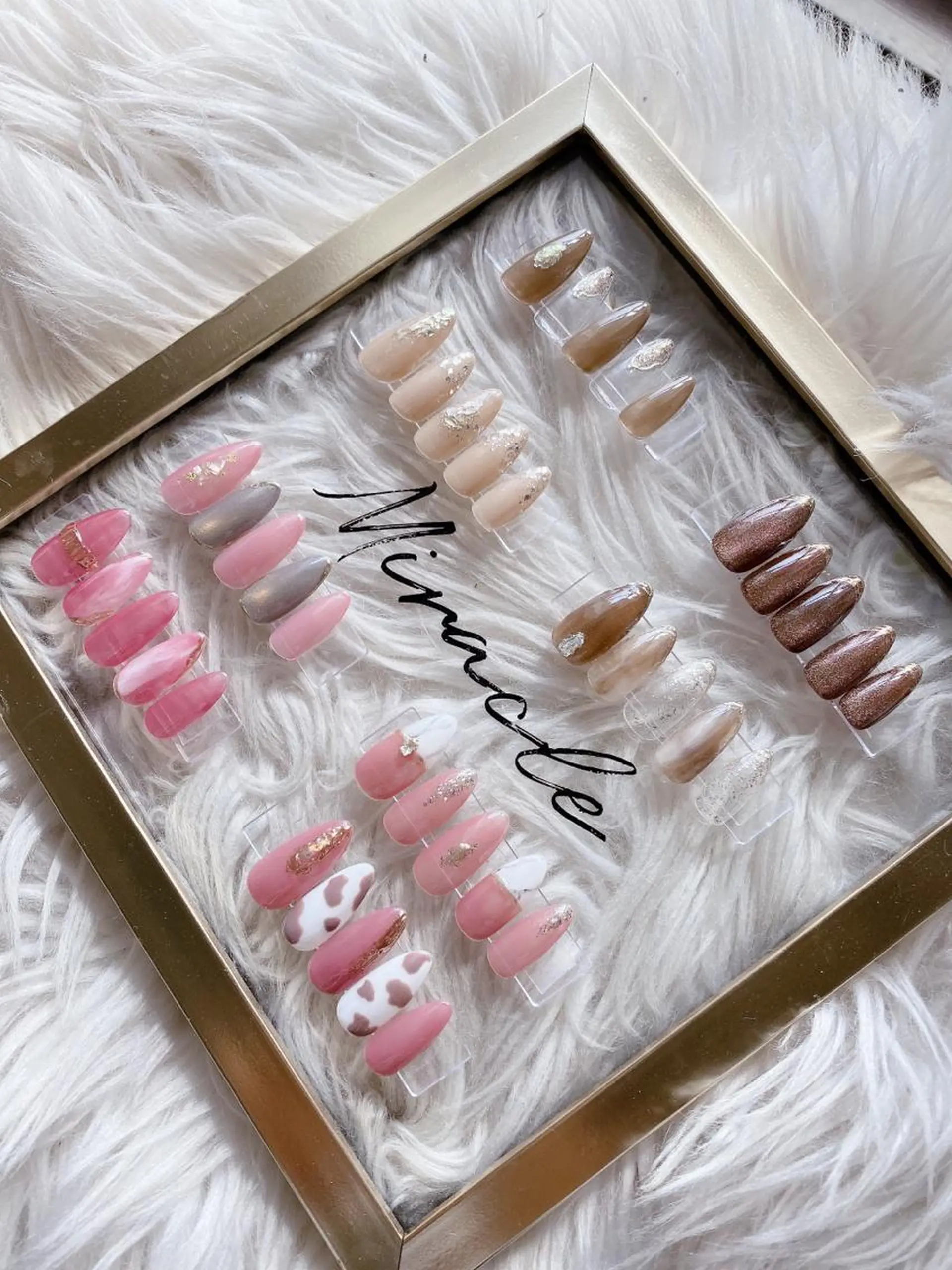 ネイル ブラウン ピンク Re:Ø nail 🩵TSUJIのネイルデザイン