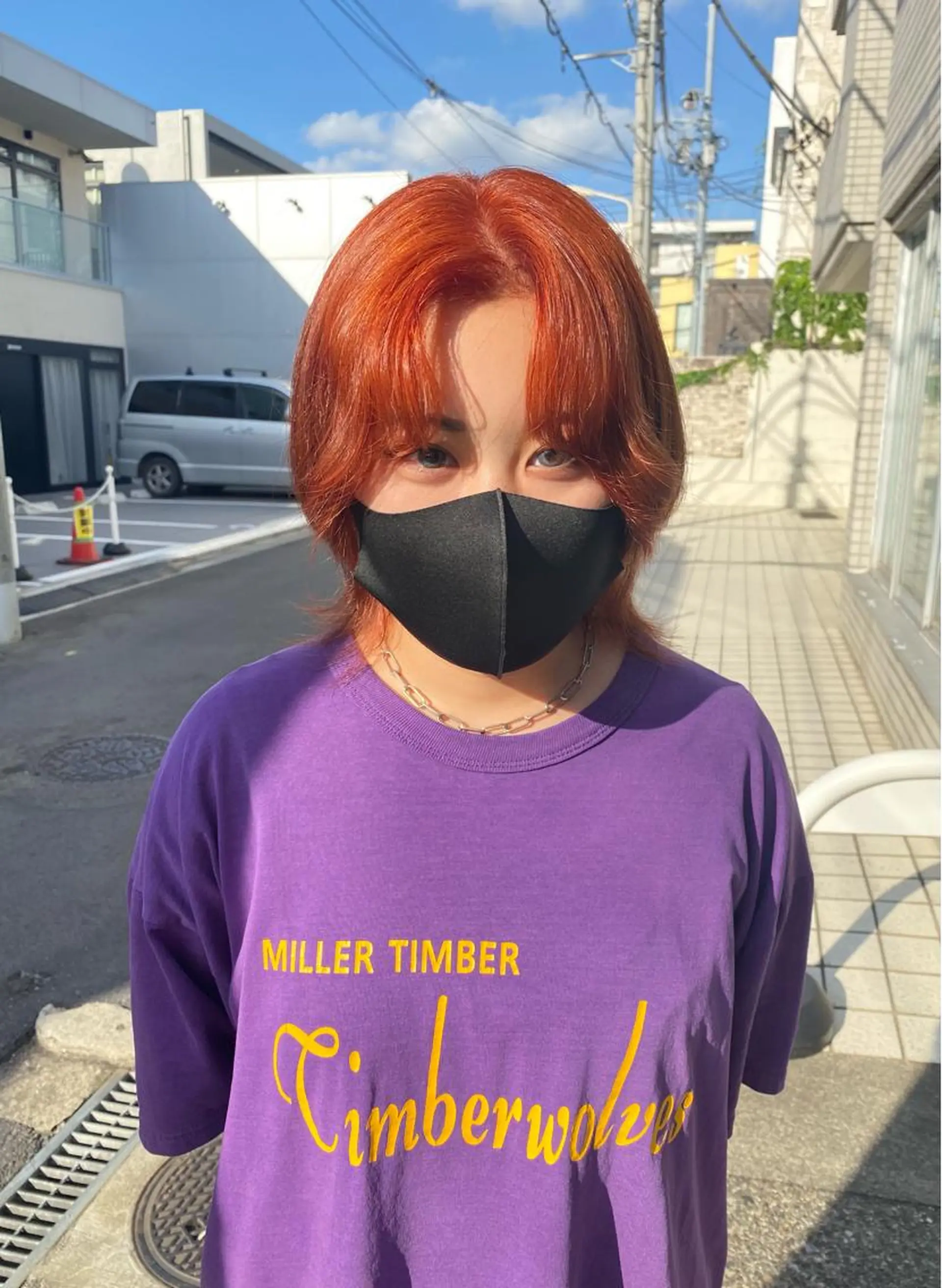 カラー ヘアアレンジ アッシュ ベージュカラー 黒髪 ブルーカラー ブルーブラック 透明感/韓国風 🤍moeka🤍のヘアスタイル