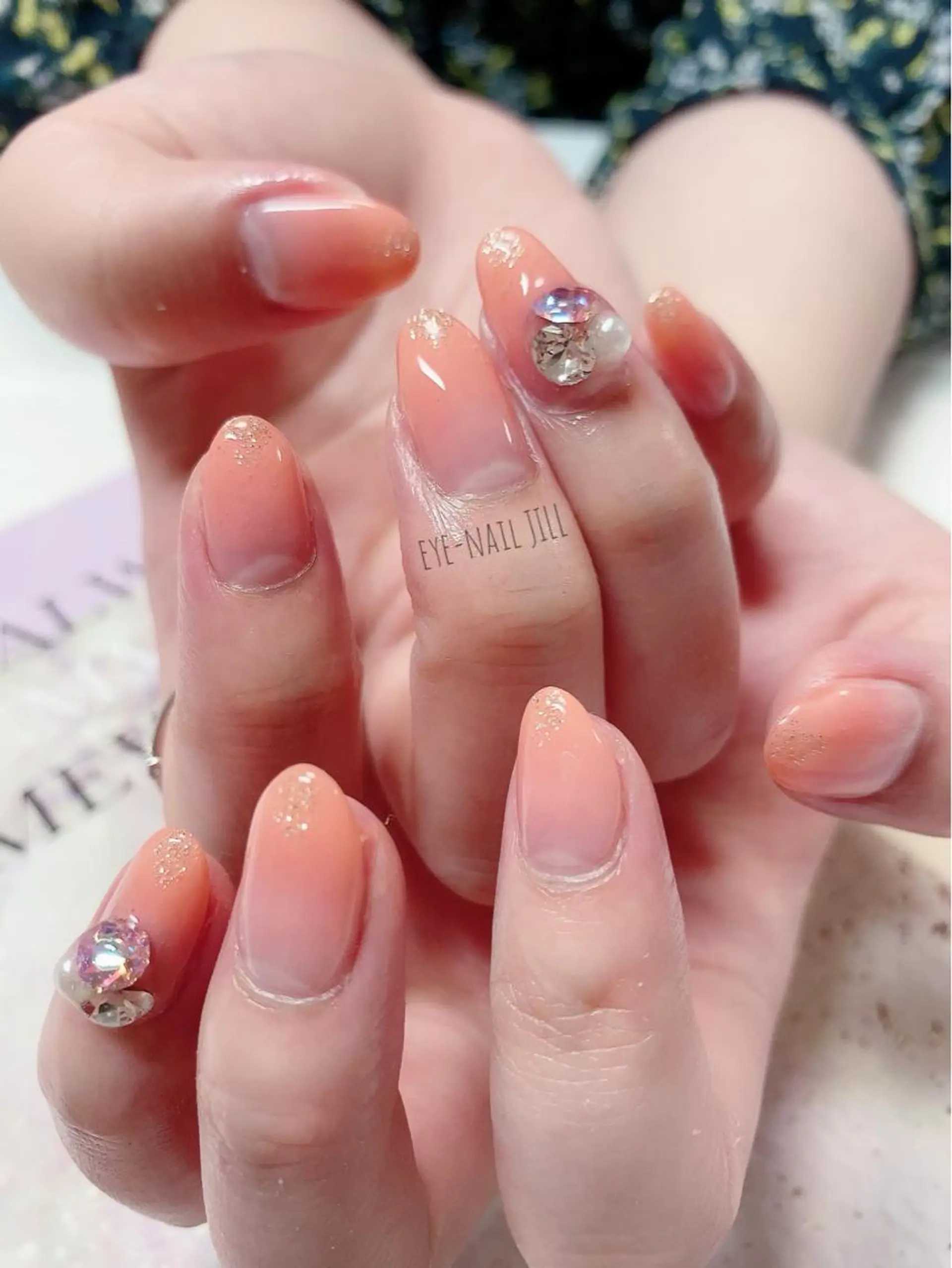 ネイル ラメ(グリッター) ストーンネイル ハンドネイル JILL sa-yaのネイルデザイン