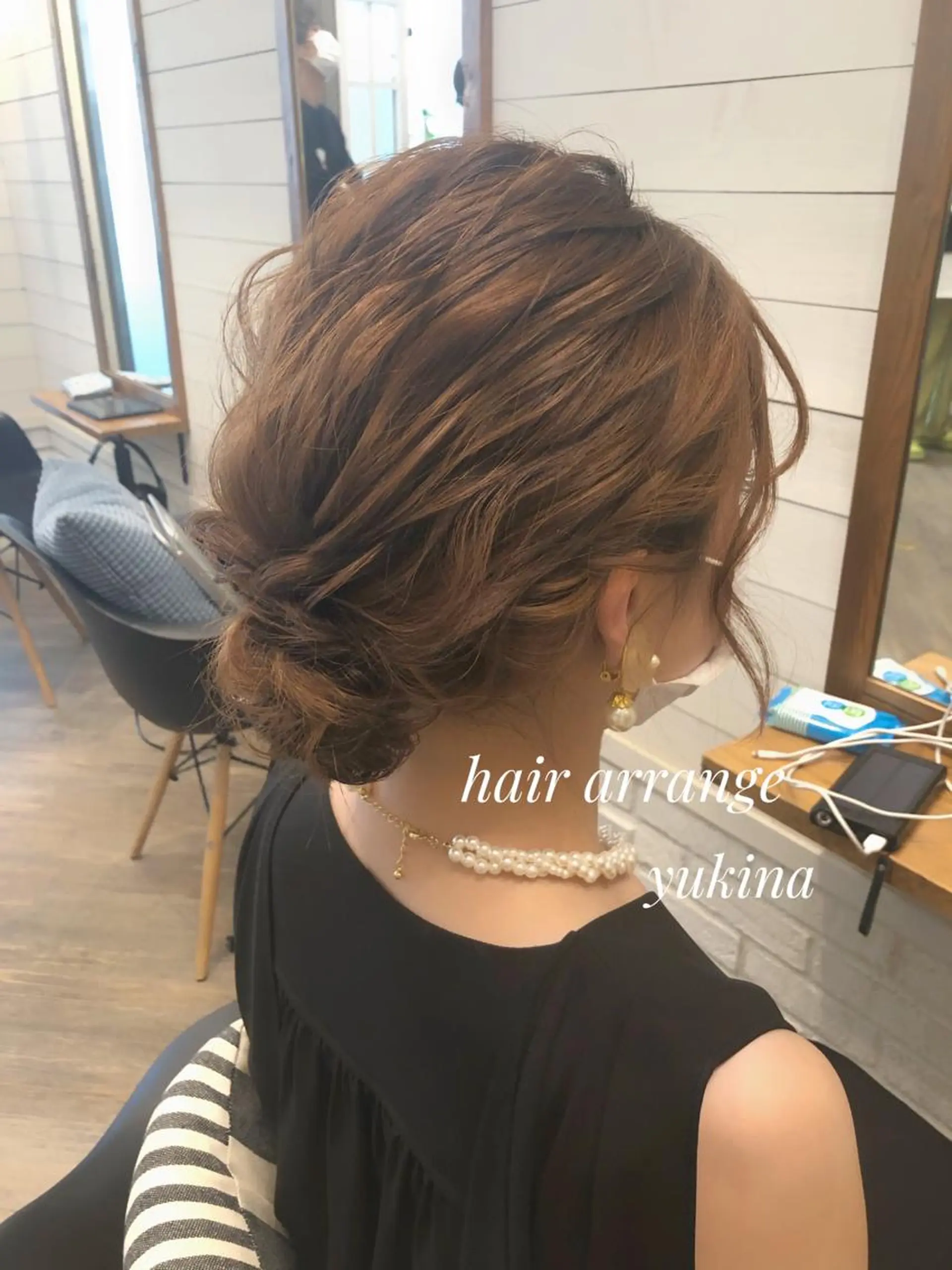 ロング お団子ヘア ヘアセット Hair Salon BOTTOMS所属・✨透明感ケアカラー✨ 長野ゆきなのヘアスタイル