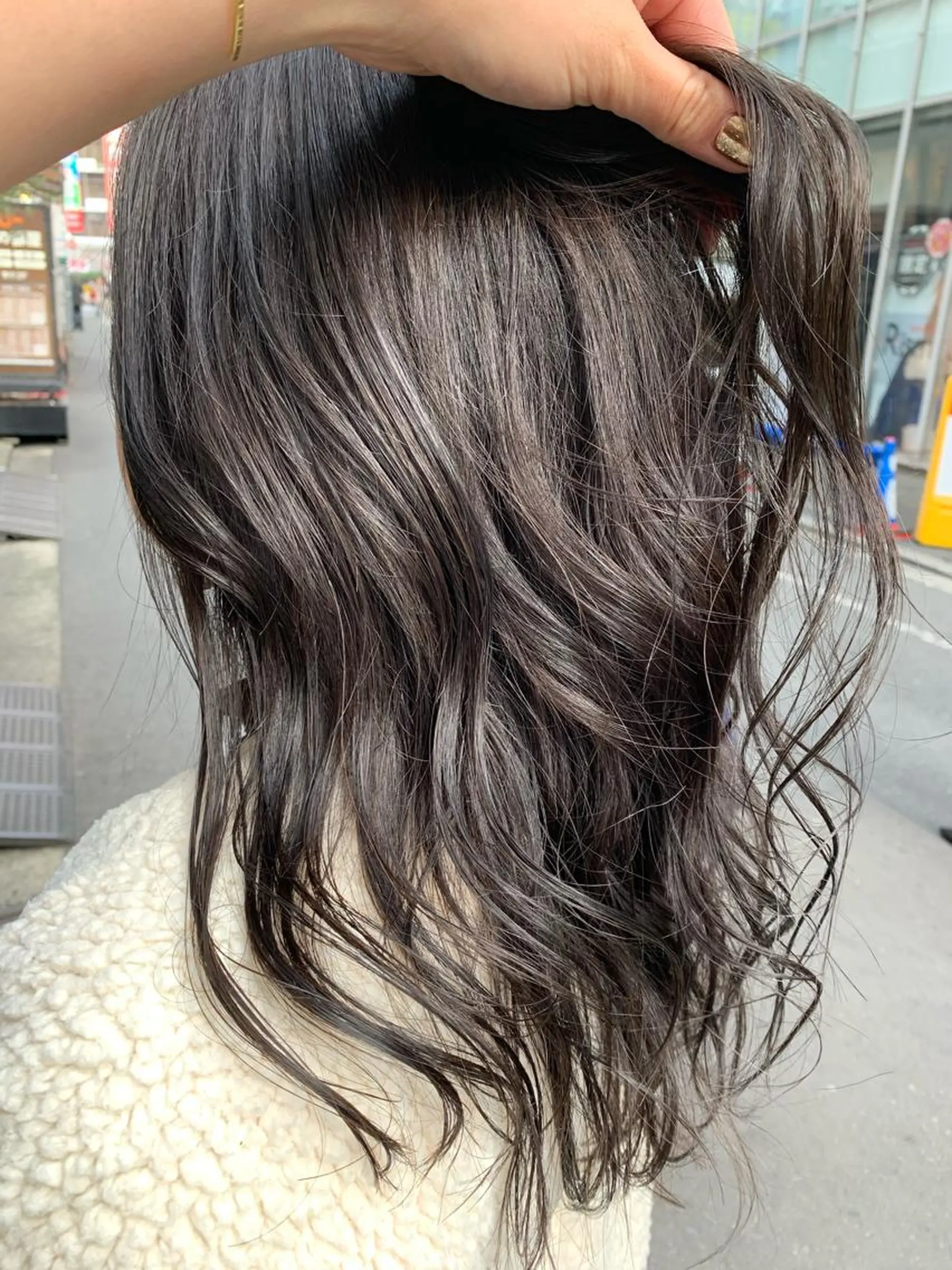 セミロング カラー パーマ 韓国ヘア🇰🇷/ レイヤーカット✂︎のヘアスタイル