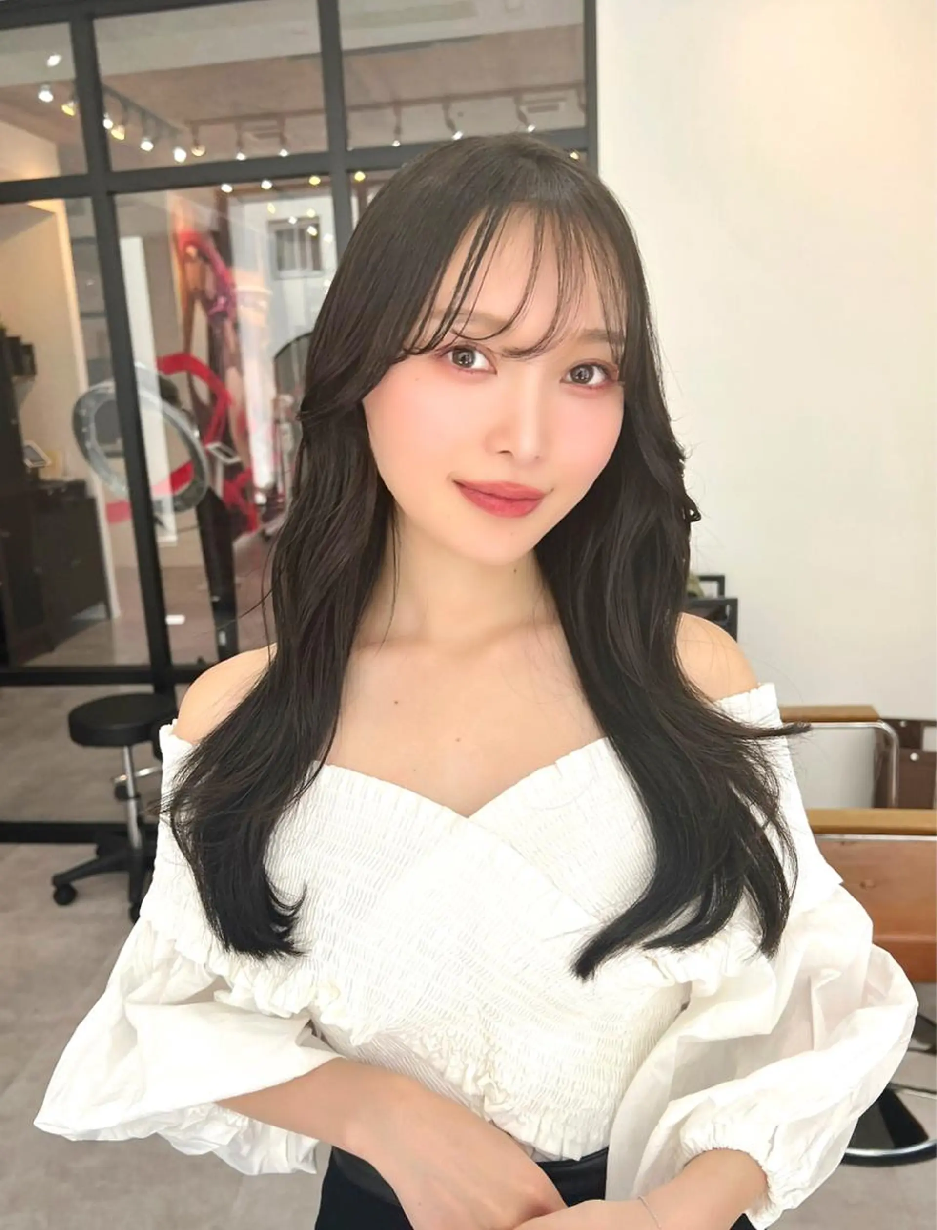 ロング カラー ヘアアレンジ くびれヘア 韓国風ヘア 顔まわり職人🇰🇷 韓国ヘア/KAITOのヘアスタイル