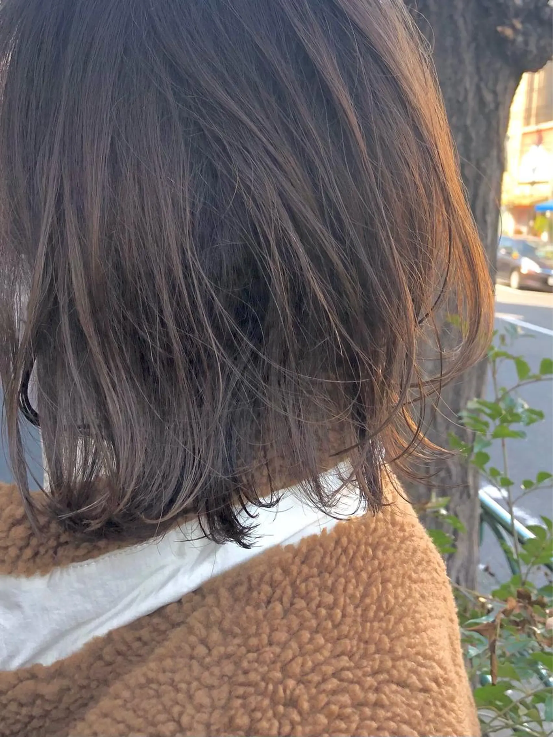 ミディアム ヘアカラー ショート 嶋津祥希のヘアスタイル