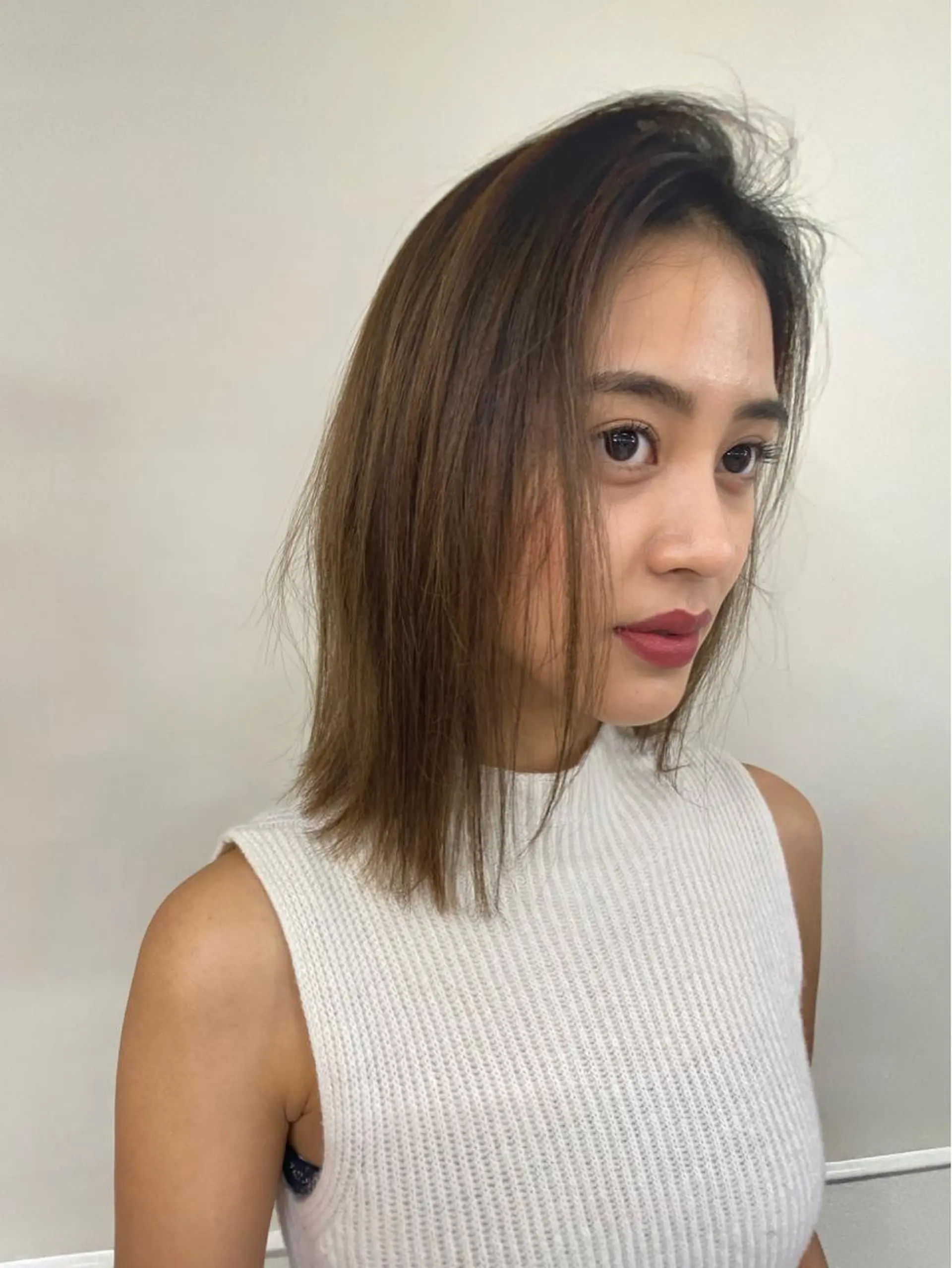 ショート カラー レイヤーウルフ エクステ磯部のヘアスタイル