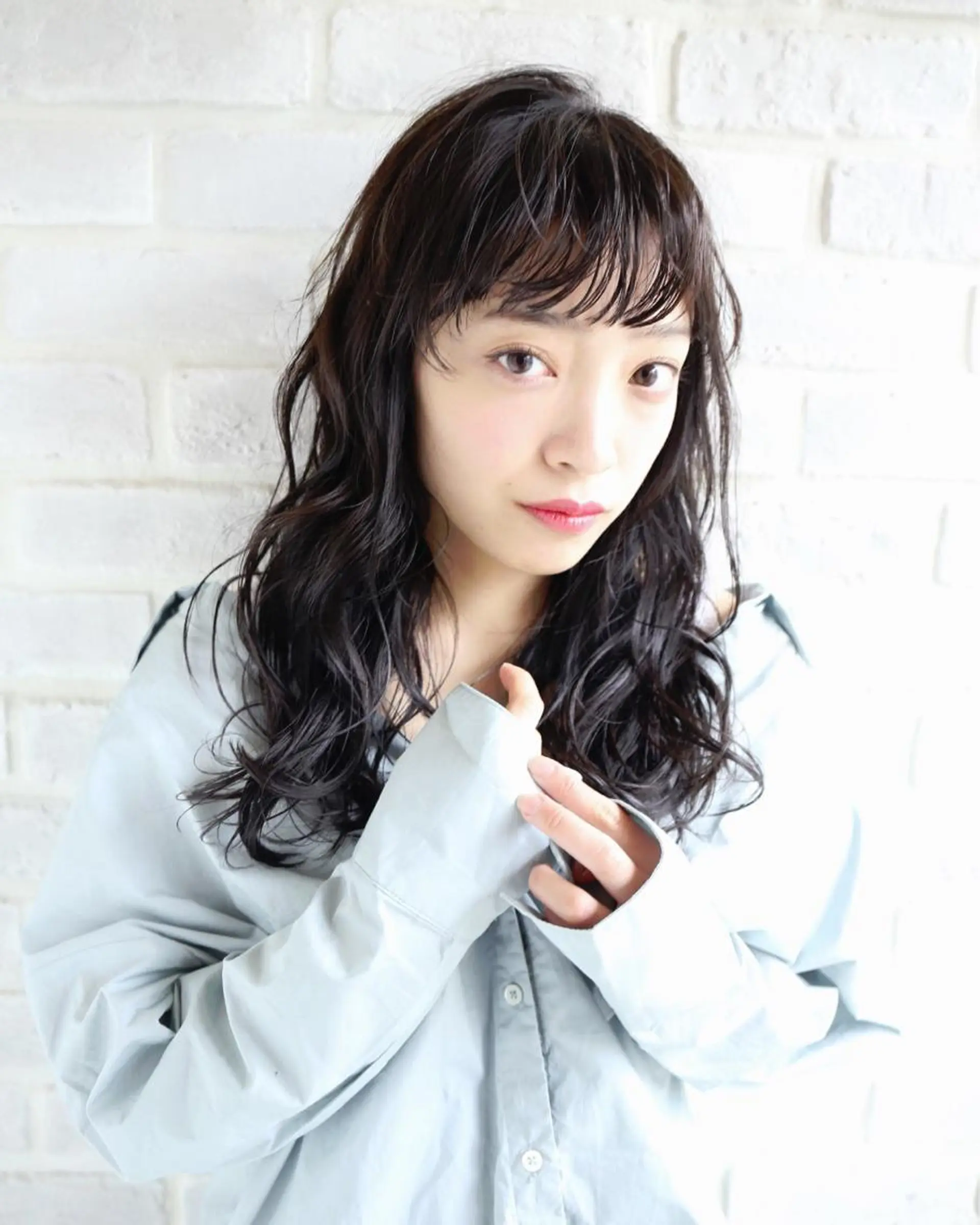 ロング カラー パーマ 透明感カラー ハイライトカラー ボブ くせ毛 外国人風カラー 増子 幹樹のヘアスタイル