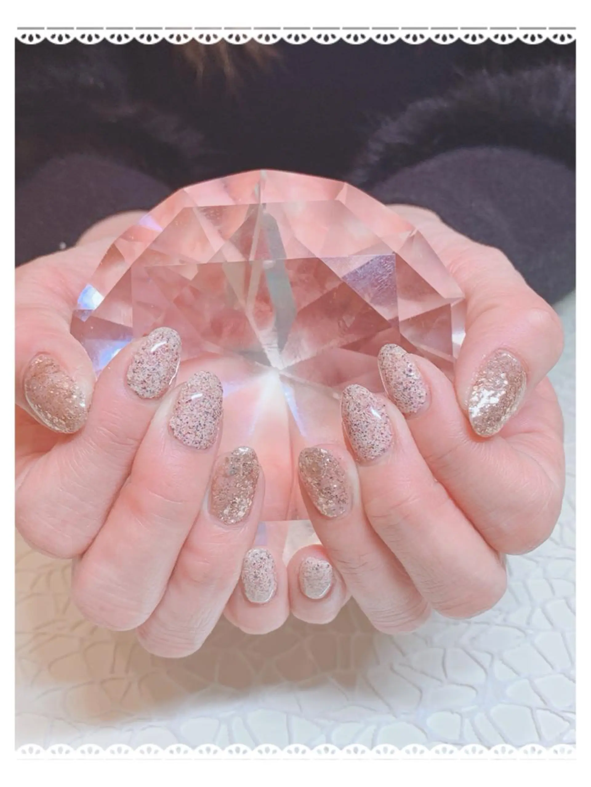 ネイル ゴールド ストーンネイル ｔe_ nailのネイルデザイン