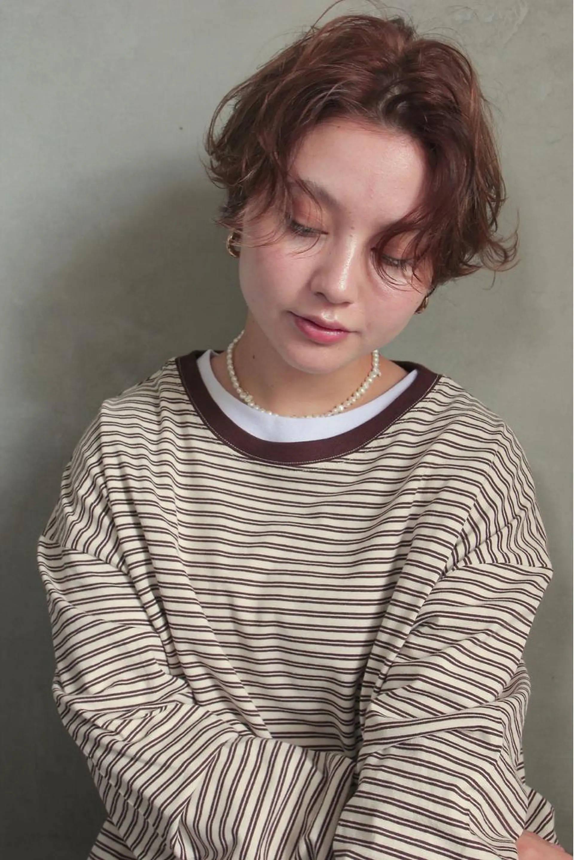 ショート ヘアカラー トリートメント Null 表参道所属・岩下昂世/ ハイトーン/デザインのヘアスタイル