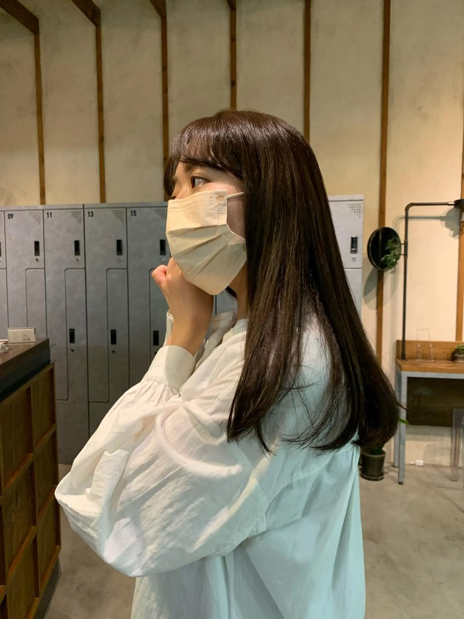 ロング ボブ/ベージュ/ パーマ🪿近森ゆいのヘアスタイル