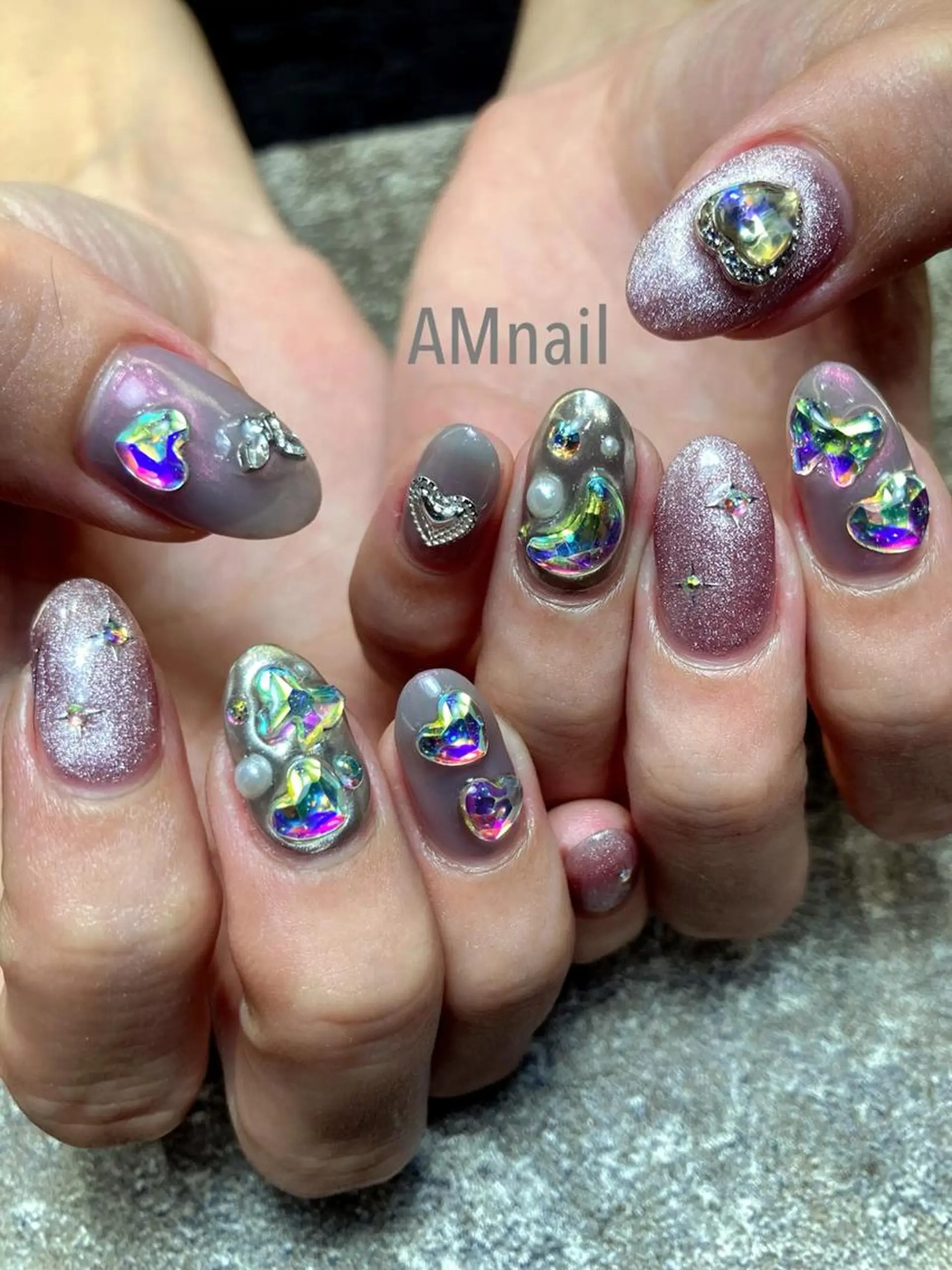 ネイル アートネイル 持ち込み ハンドネイル Am:nail 柏 SUE（スゥ）のネイルデザイン