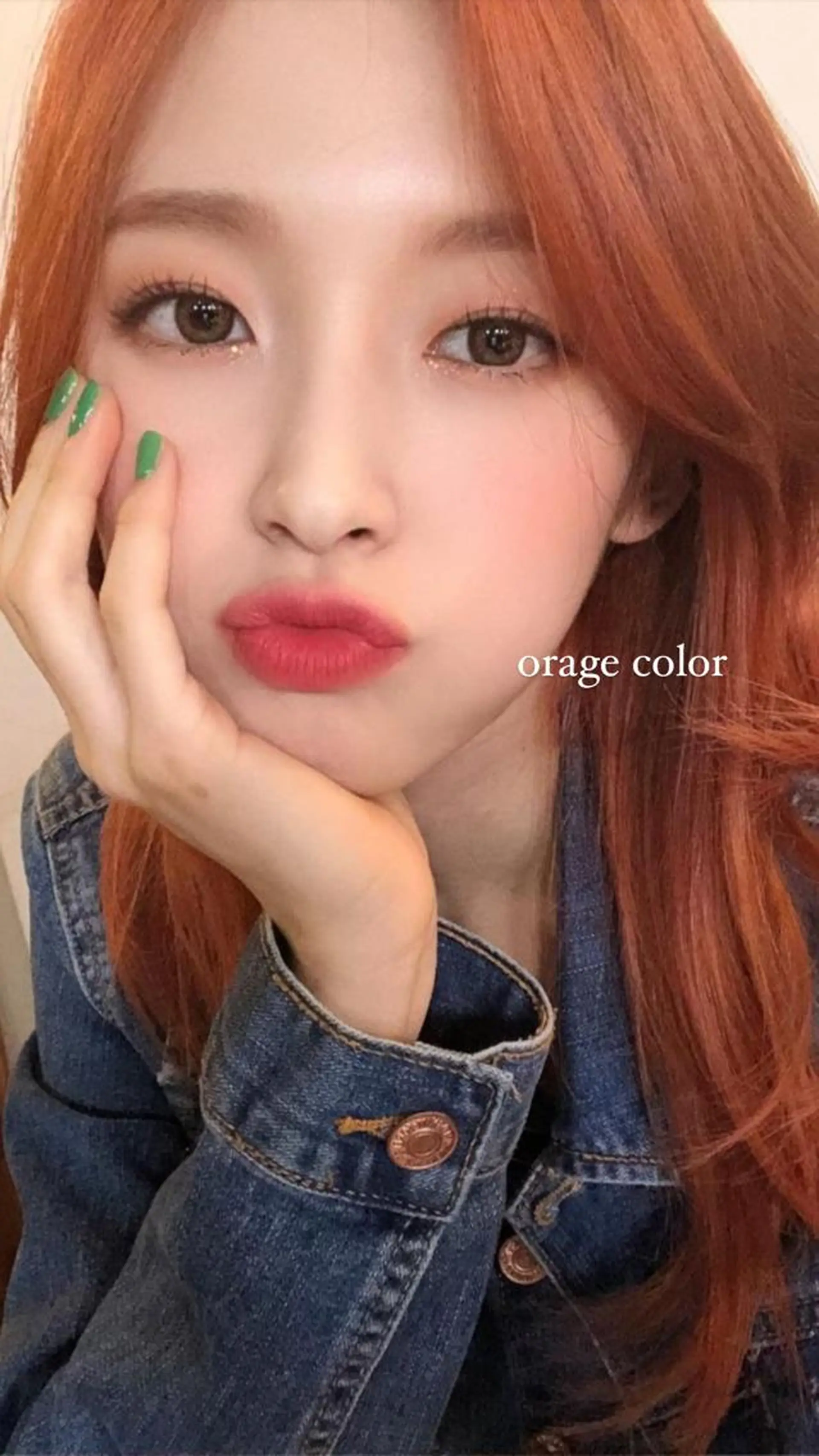 カラー オレンジ ♡レイヤー/ボブ 透明感/うらら♡のヘアスタイル