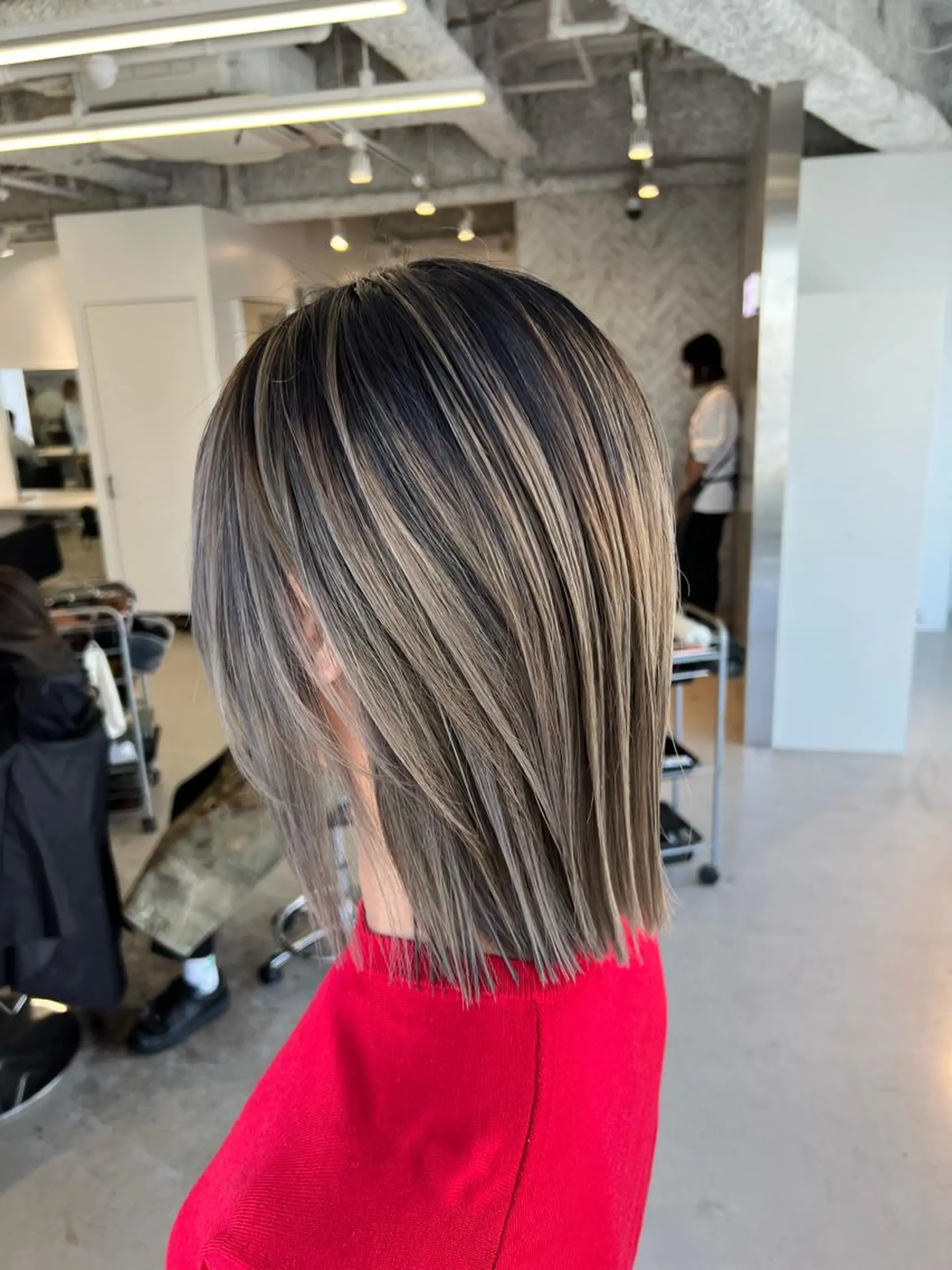 ミディアム レイヤーカット ヘアカラー 【副店長】DAYS 2nd 久木山湧也のヘアスタイル