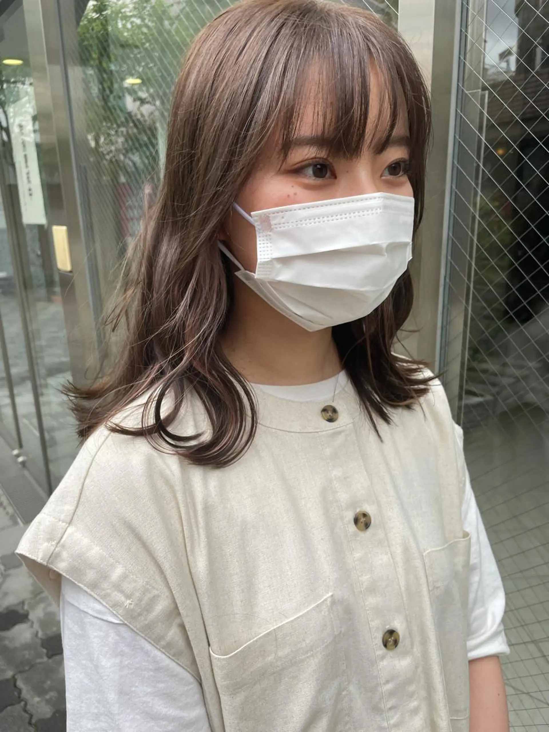 ミディアム カラー ヘアアレンジ satsuki 暖色・ブラウンカラーのヘアスタイル