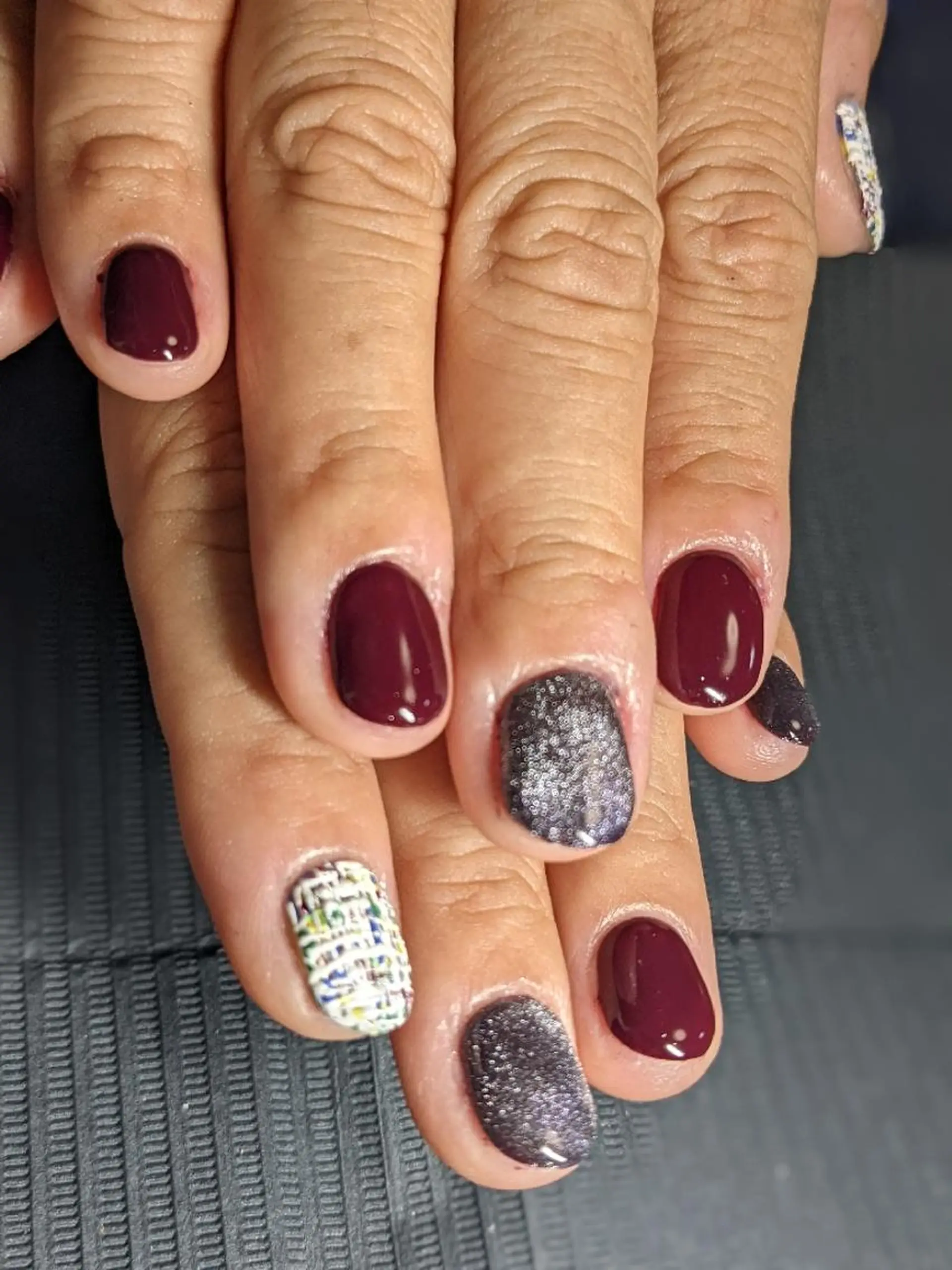 ショート ネイル ツイードネイル その他(ネイル) nail yu-joy所属・yuu -joynailのネイルデザイン