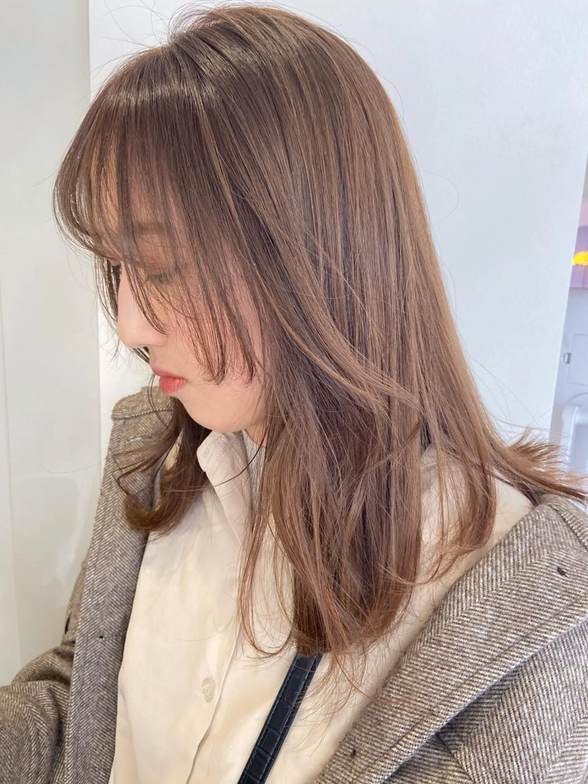 ミディアム カラー ヘアアレンジ カット ヘアカラー トリートメント ヘアセット レイヤーカット指名 No.1💖マユカのヘアスタイル