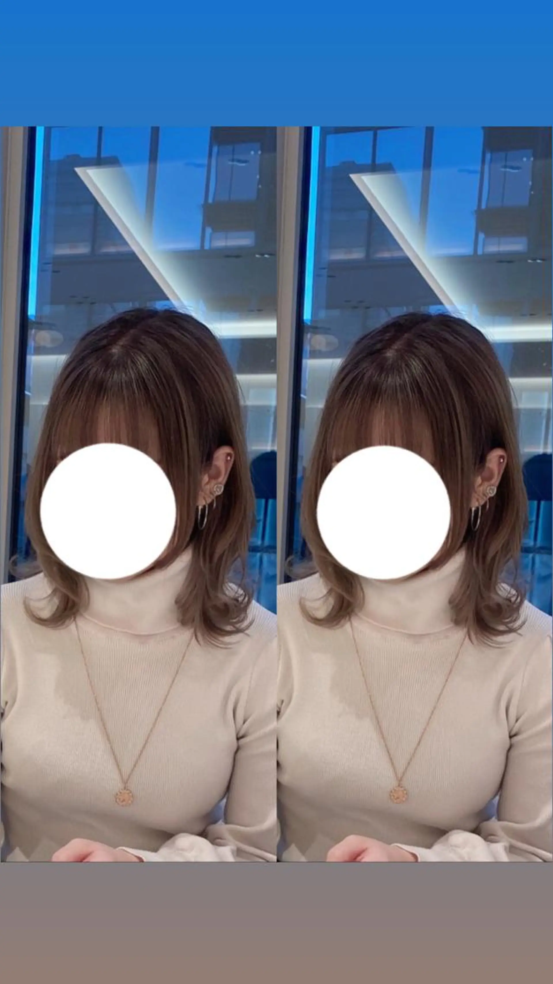 ミディアム カラー 🫧ふくだ りな 🕊のヘアスタイル