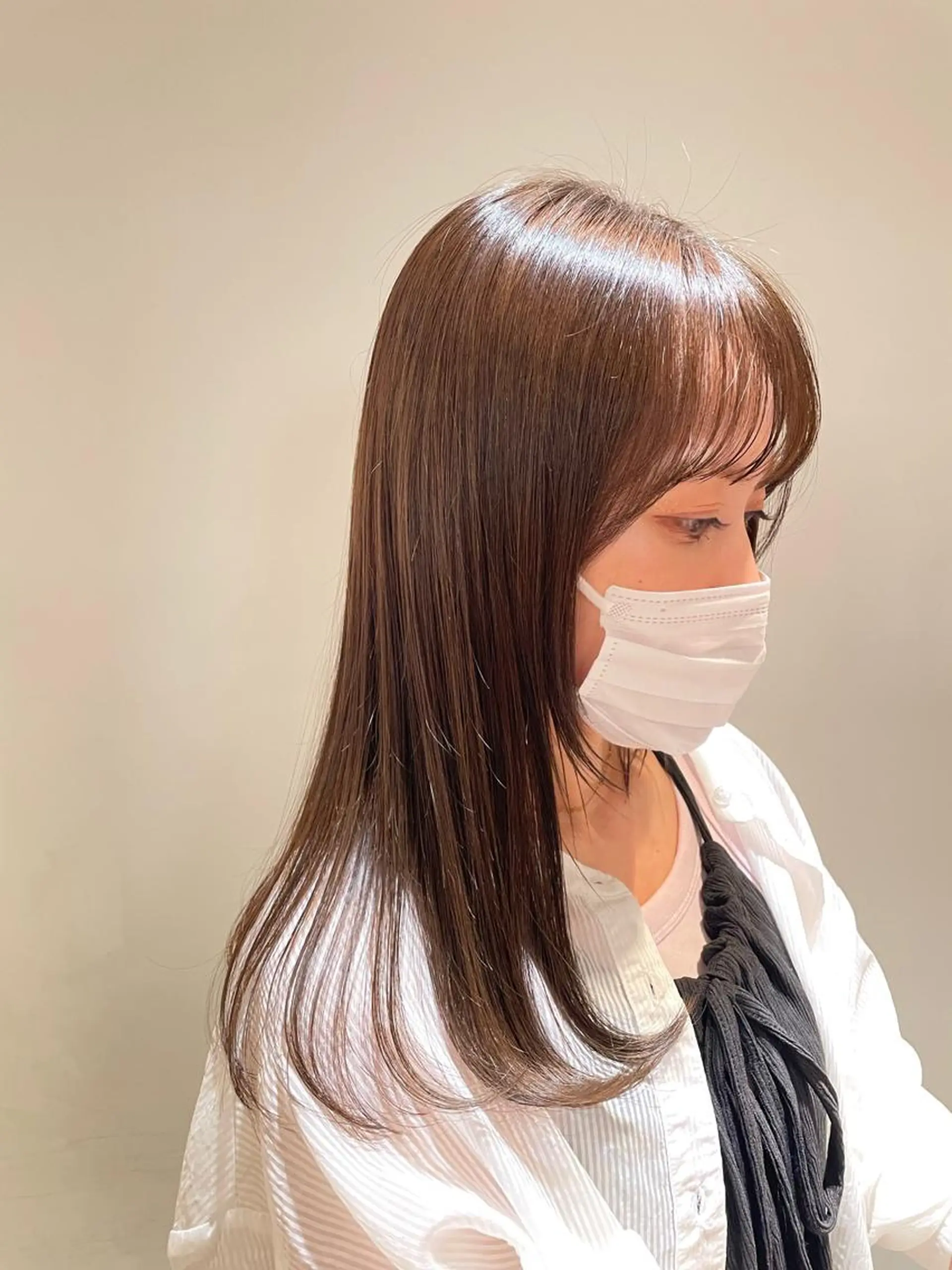 セミロング カラー オリーブカラー 渋谷🌈透明感カラー レイヤー/mikuのヘアスタイル