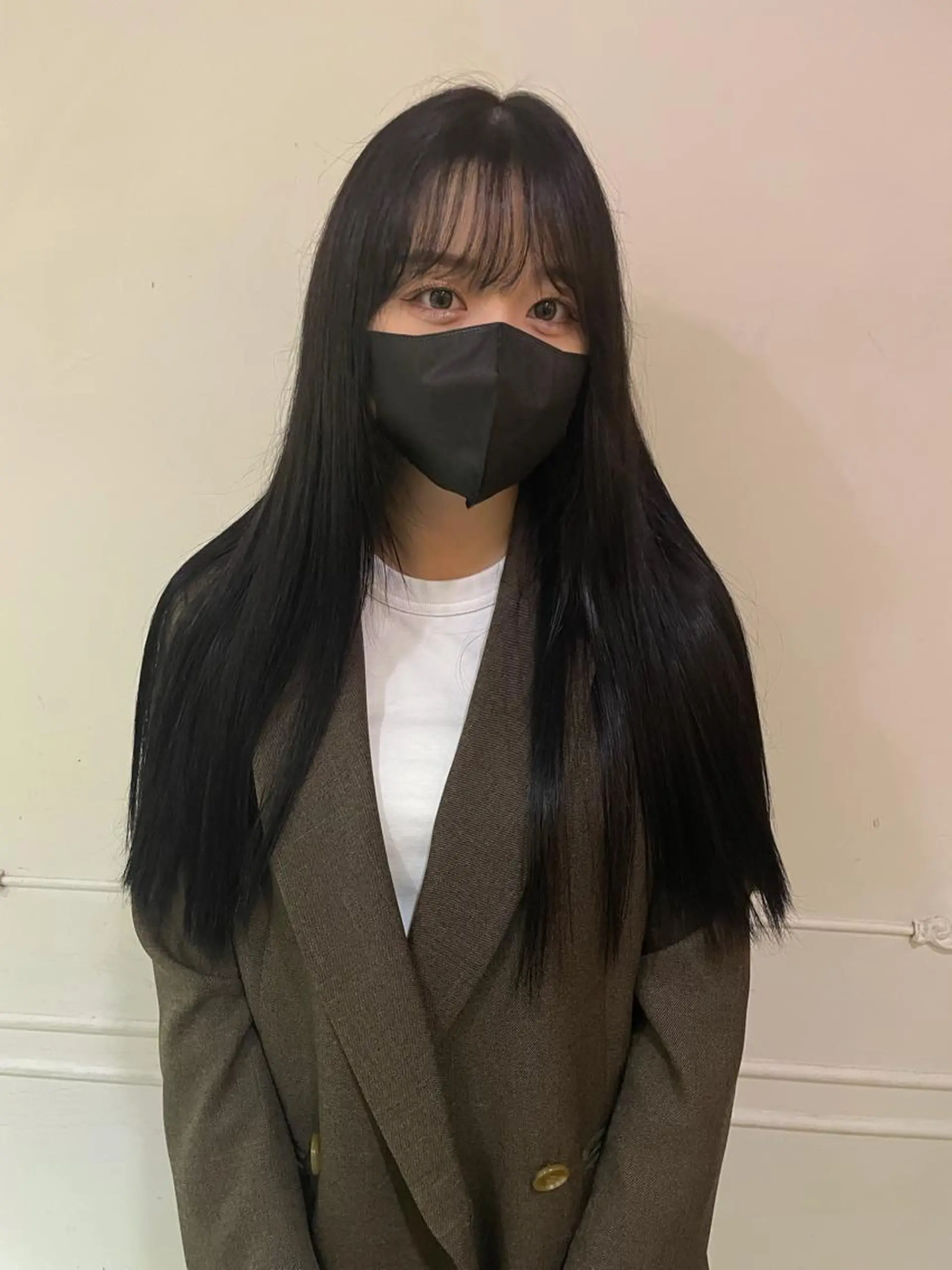 ロング カラー 黒髪 アオキ リノのヘアスタイル