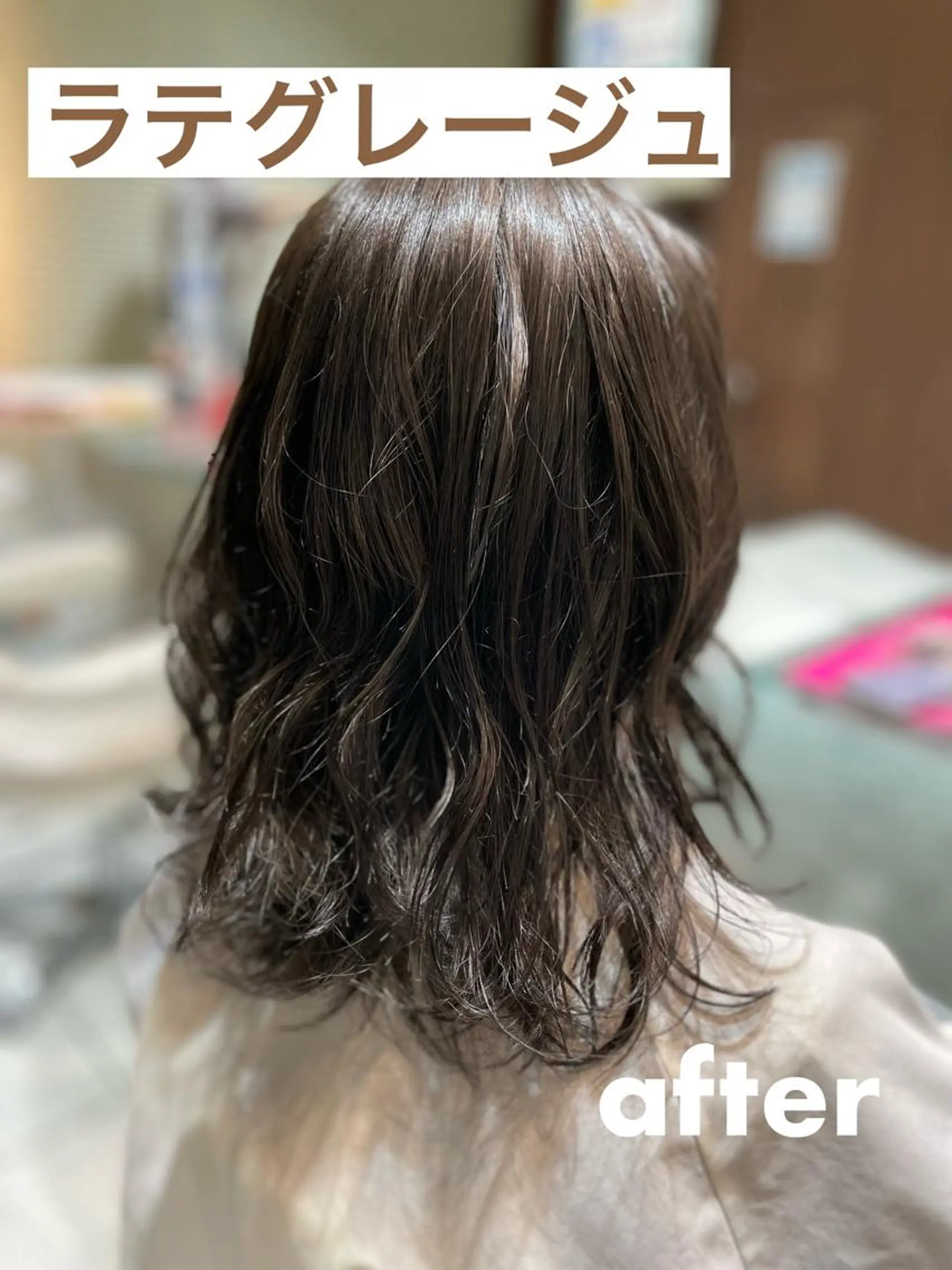 セミロング カラー グレージュ AGU hair vigor 三条店所属・AGU 三条店 林　雄のヘアスタイル
