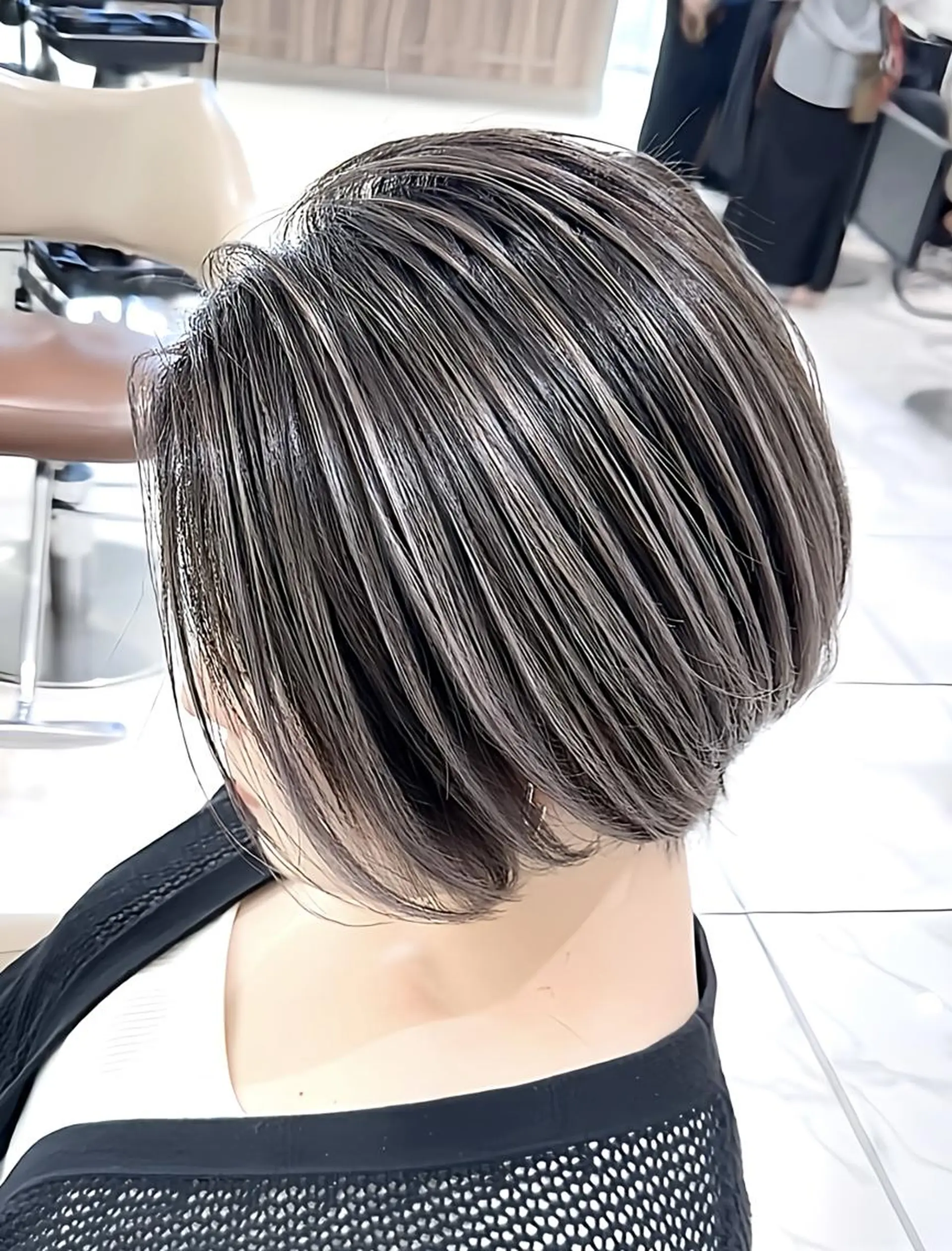 セミロング カラー ハイライトカラー ハイライト 髪質改善 ヘアカラー ＡＳＨ 大宮のヘアスタイル