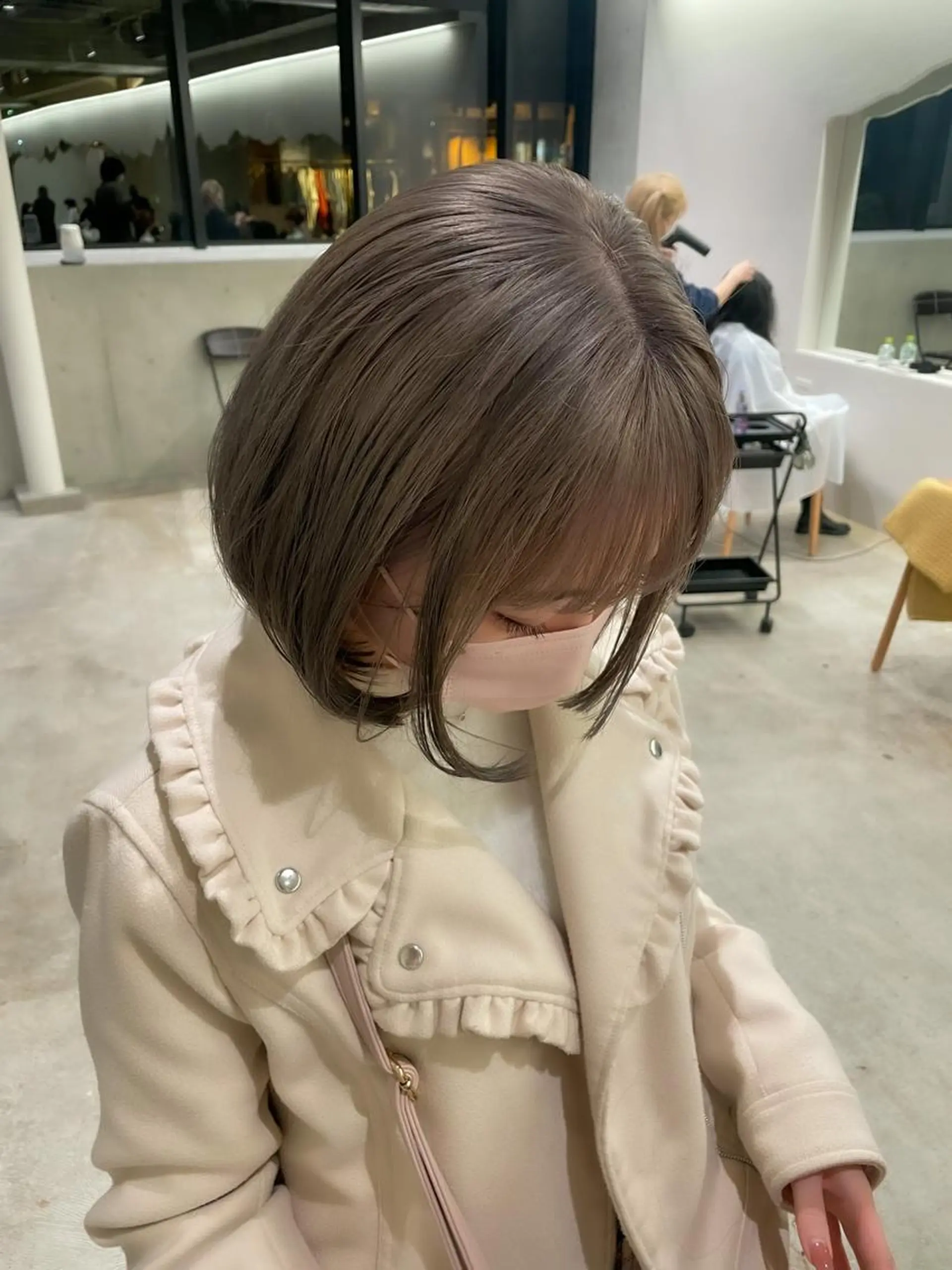 ショート カラー ヘアアレンジ ミニボブ/ブリーチ 🌈MISATOのヘアスタイル