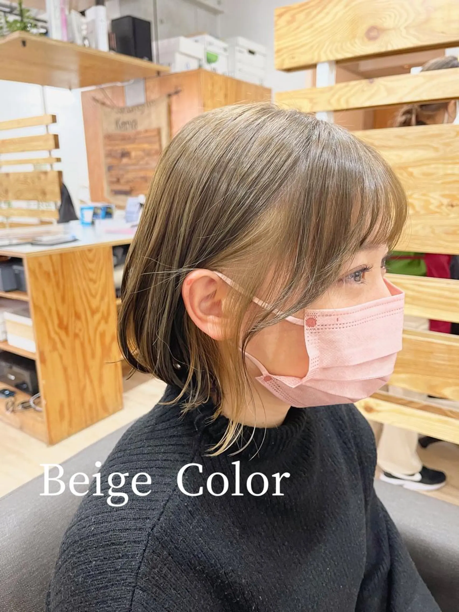 ミディアム カラー ベージュカラー カット ヘアカラー トリートメント ViaLa Hair 🌈すずきたくむ✂︎のヘアスタイル