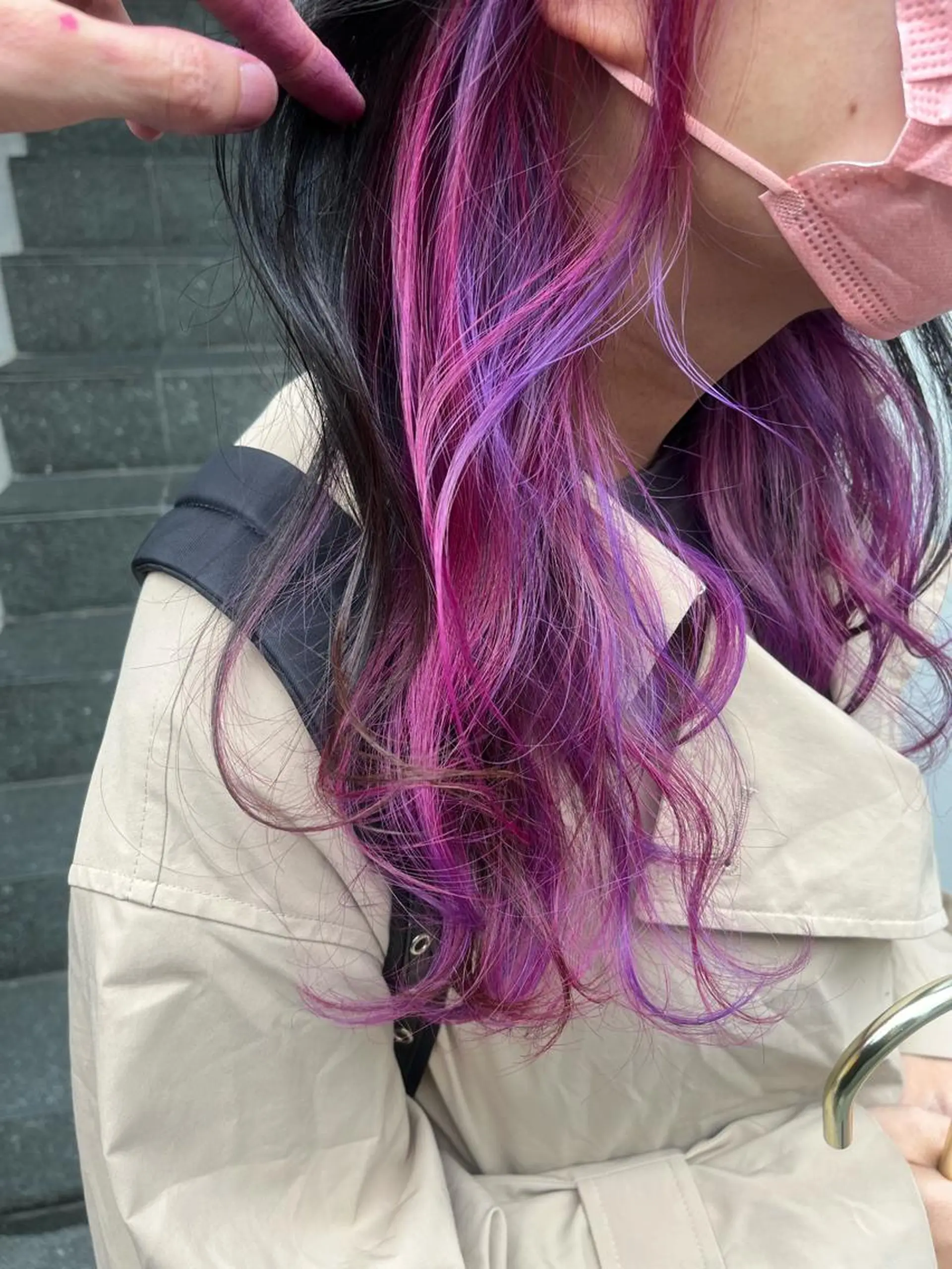 セミロング カラー ショートボブ アッシュ バレイヤージュ ミストバング ベージュカラー カット ヘアカラー トリートメント 原宿サロン代表 デザインカラー伊藤卓のヘアスタイル