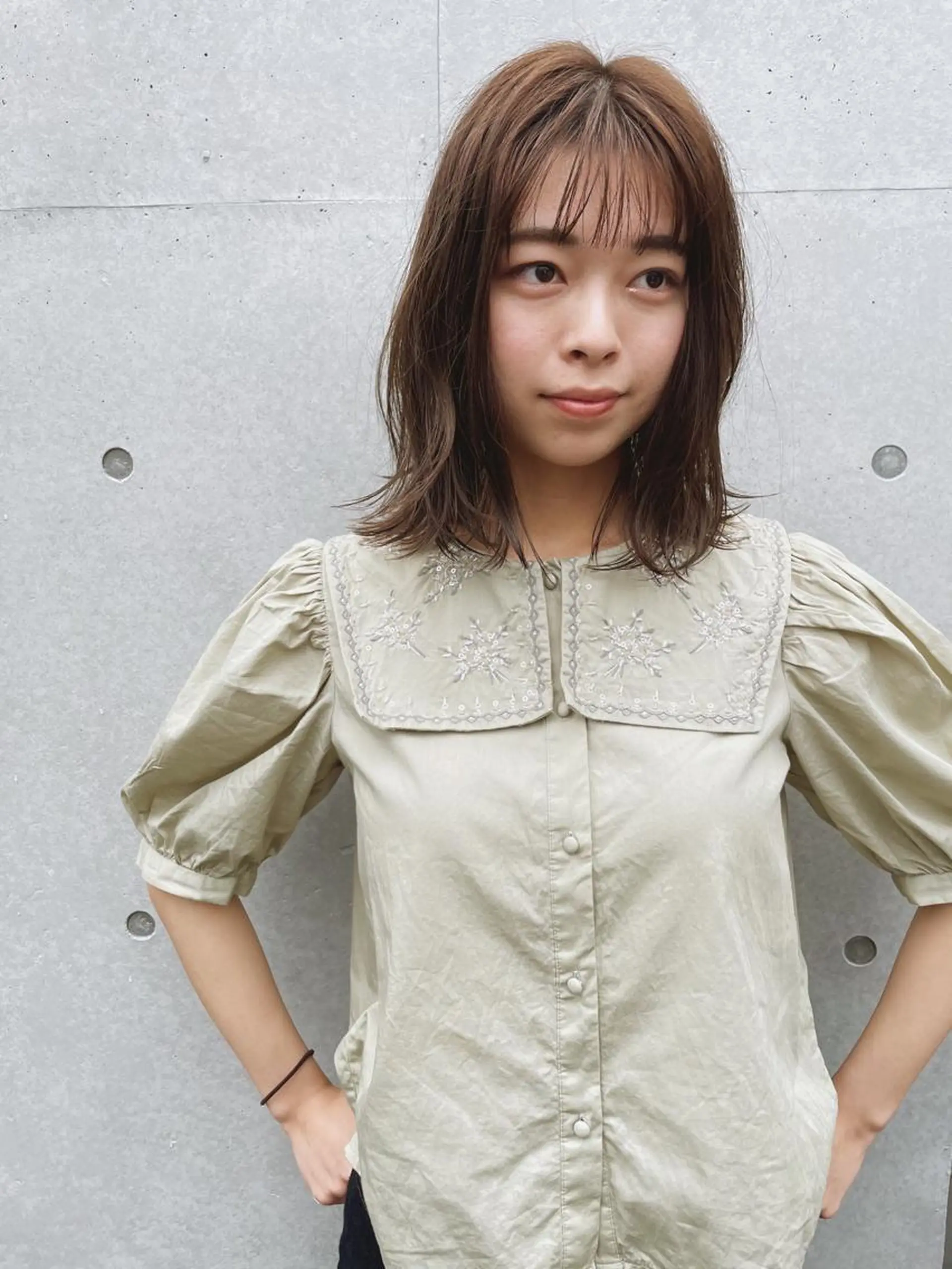 ミディアム カラー カット ヘアカラー トリートメント センスをお届けします 大谷将生INFPのヘアスタイル