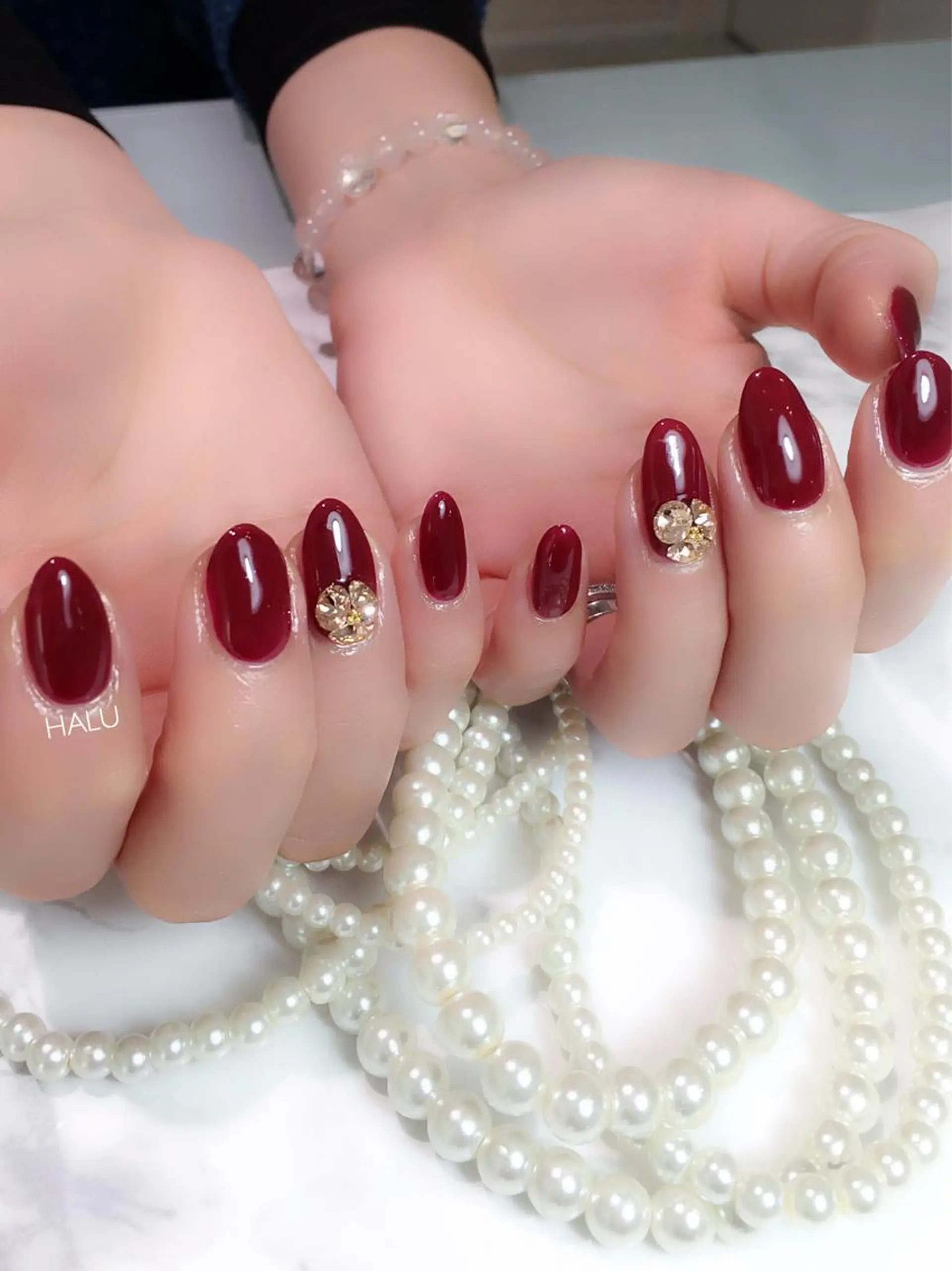 ネイル ボルドー HALU ハルのネイルデザイン