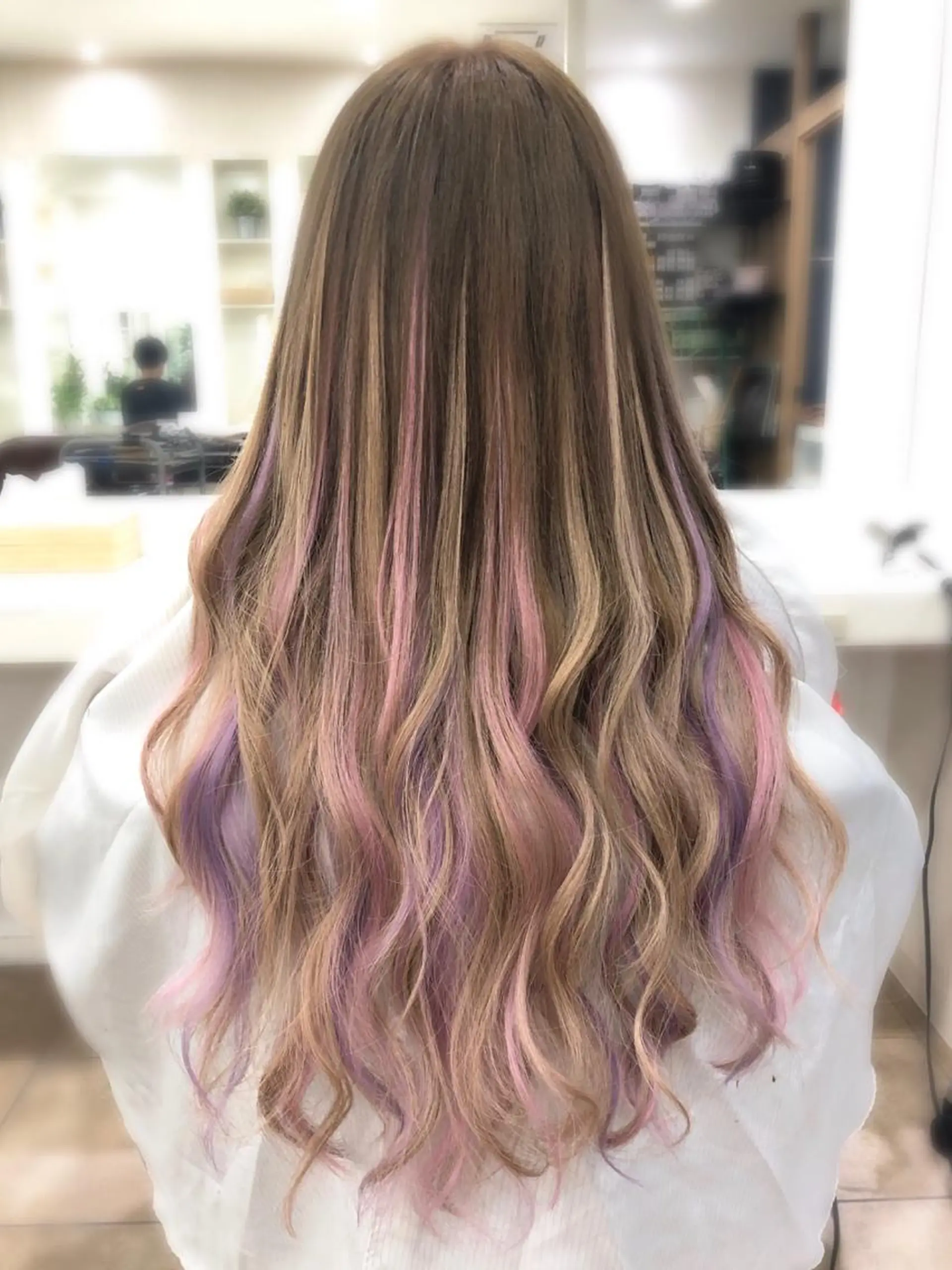 ロング シールエクステ エクステ ハイライト れん/ハイトーン /エクステ/韓国風のヘアスタイル