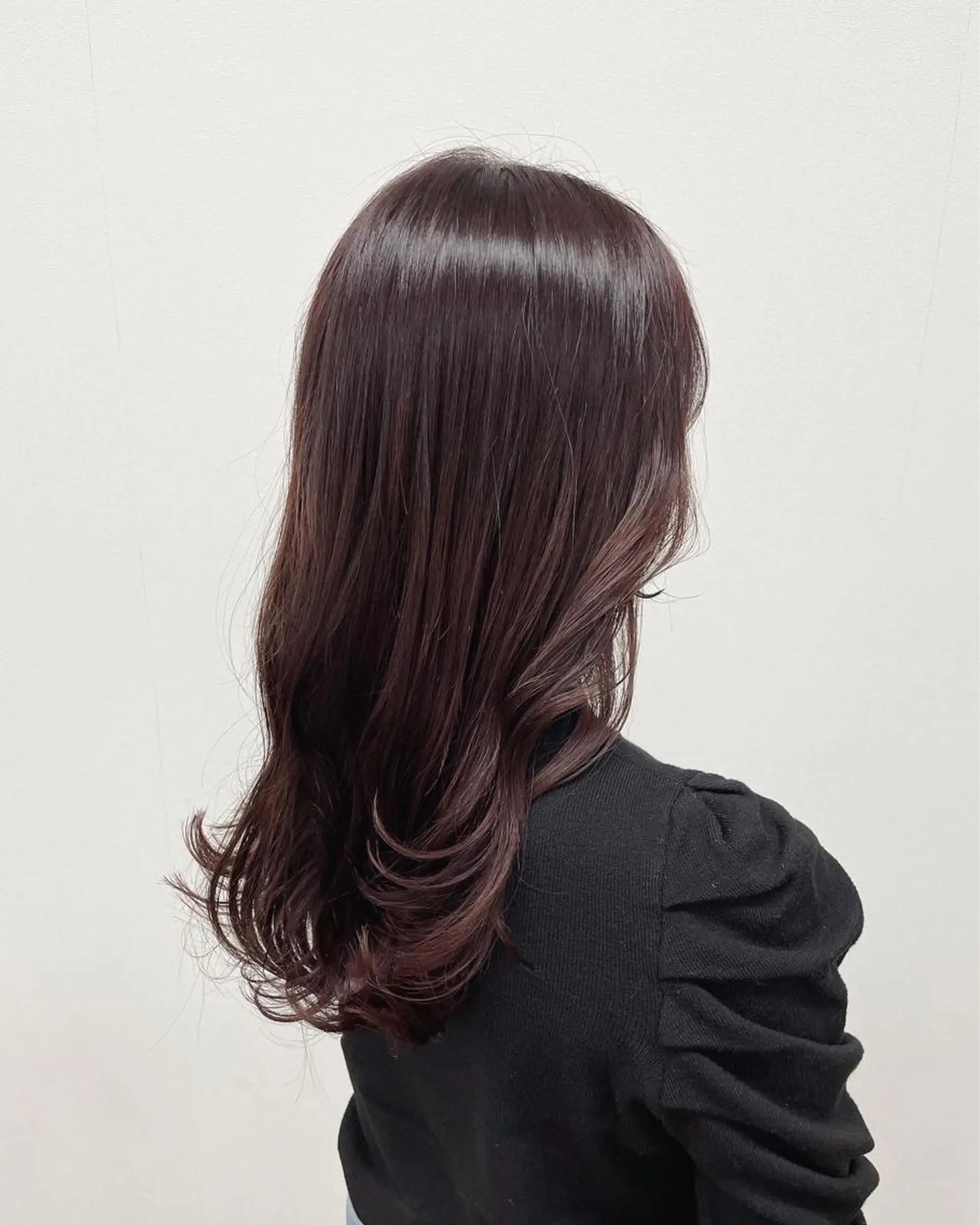 ロング カラー ヘアアレンジ ラベンダーカラー ヨシンモリ 韓国風ヘア レイヤーカット カット ヘアカラー トリートメント 酸性縮毛矯正🧴韓国 レイヤー/髪質改善のヘアスタイル