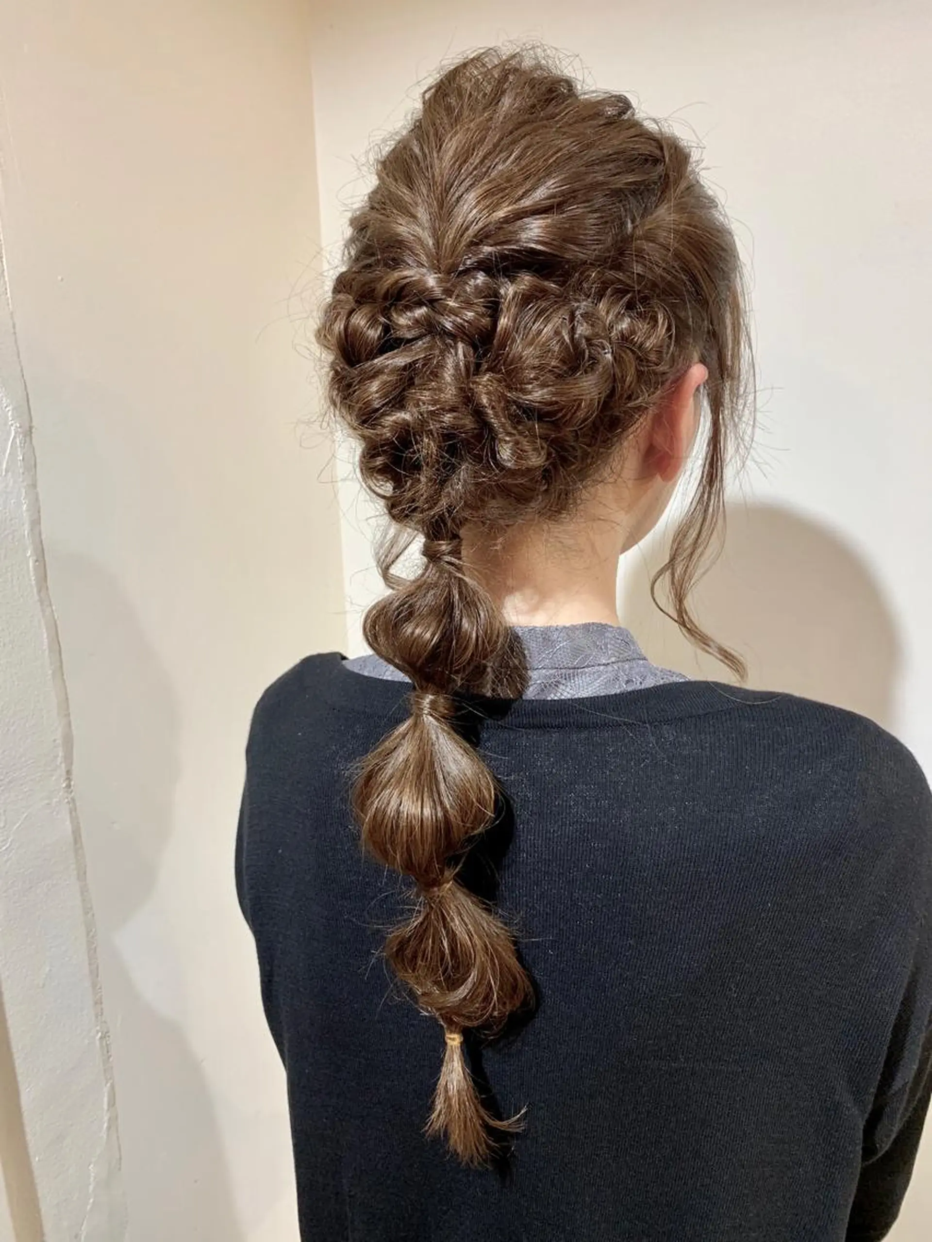 セミロング ヘアアレンジ ヘアセット 河野 行史のヘアスタイル