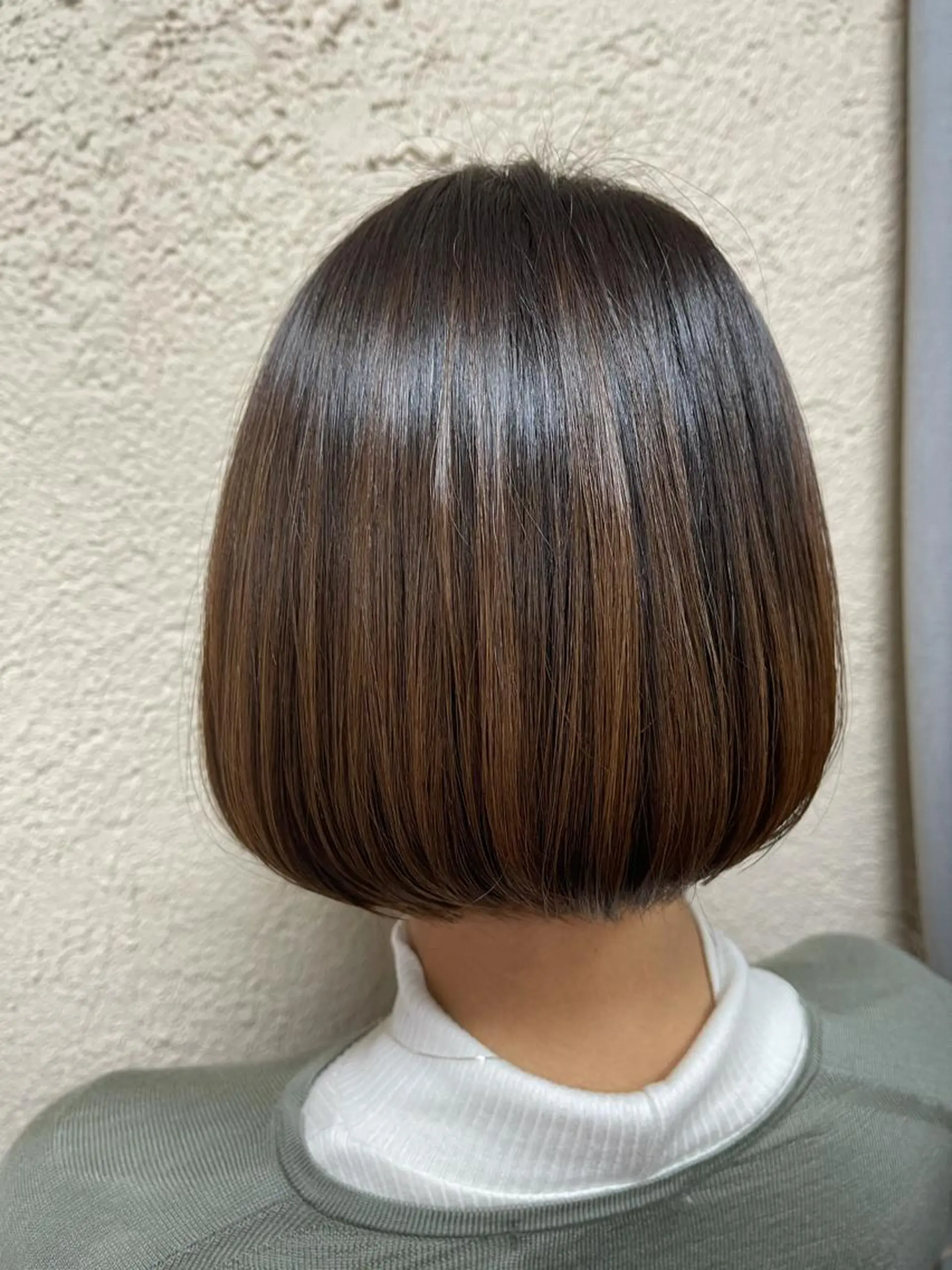 ショート カラー ボブ 小顔カット 磧本 祐里恵のヘアスタイル